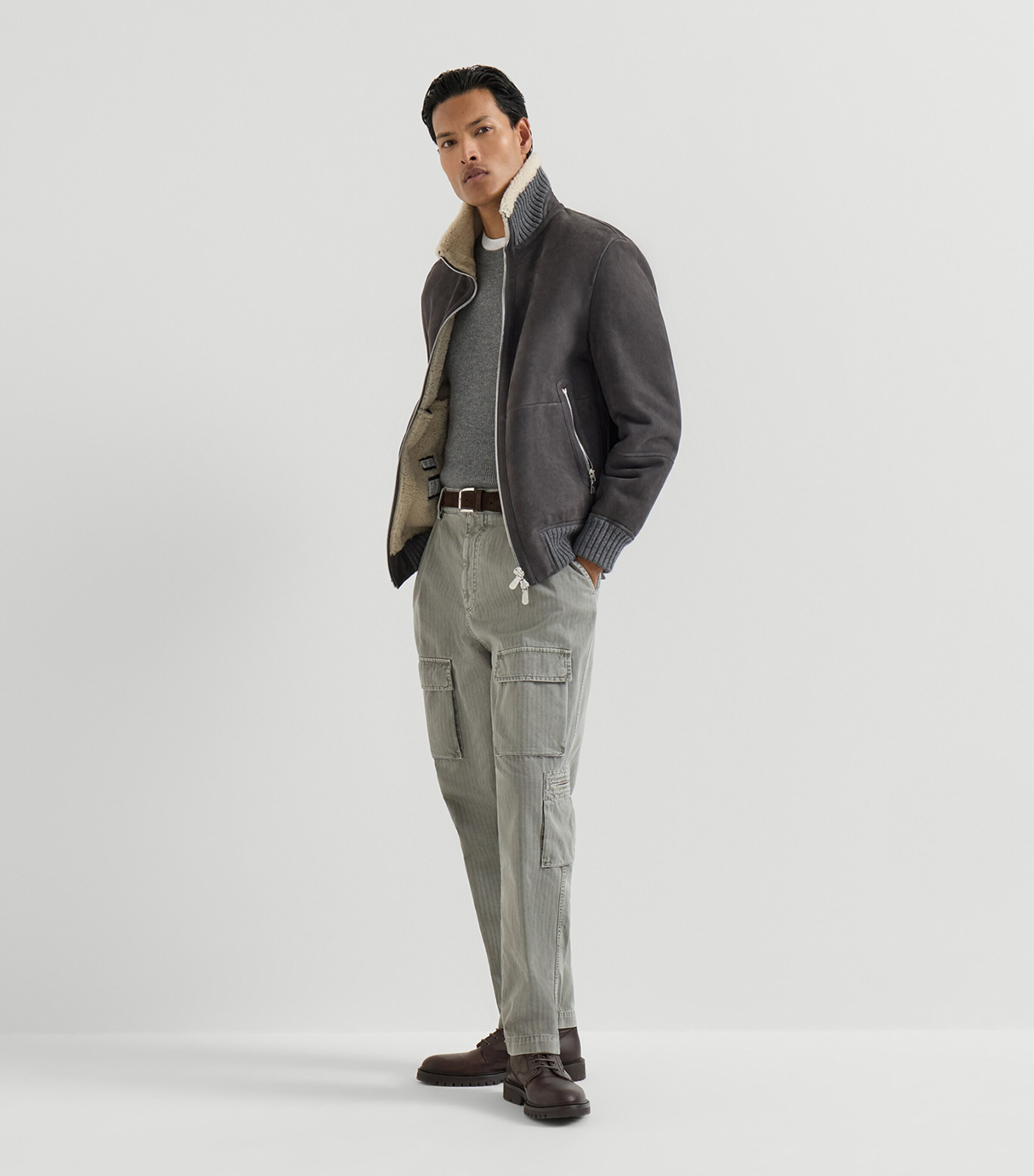 Brunello Cucinelli Mens Cashmere English Rib Sweater Image 2