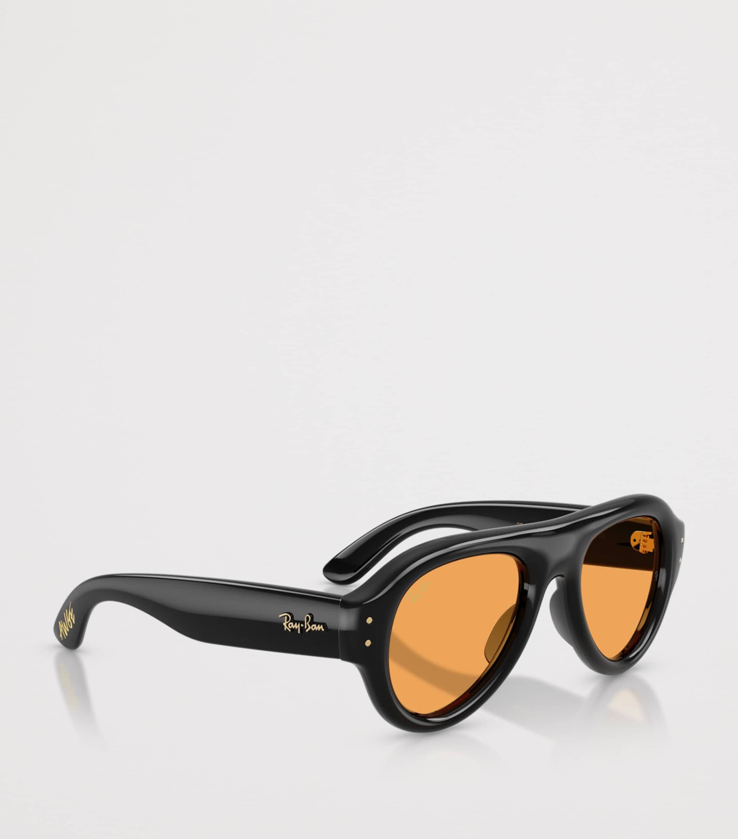Ray-Ban Aviator Puffer Sunglasses Black Image 5