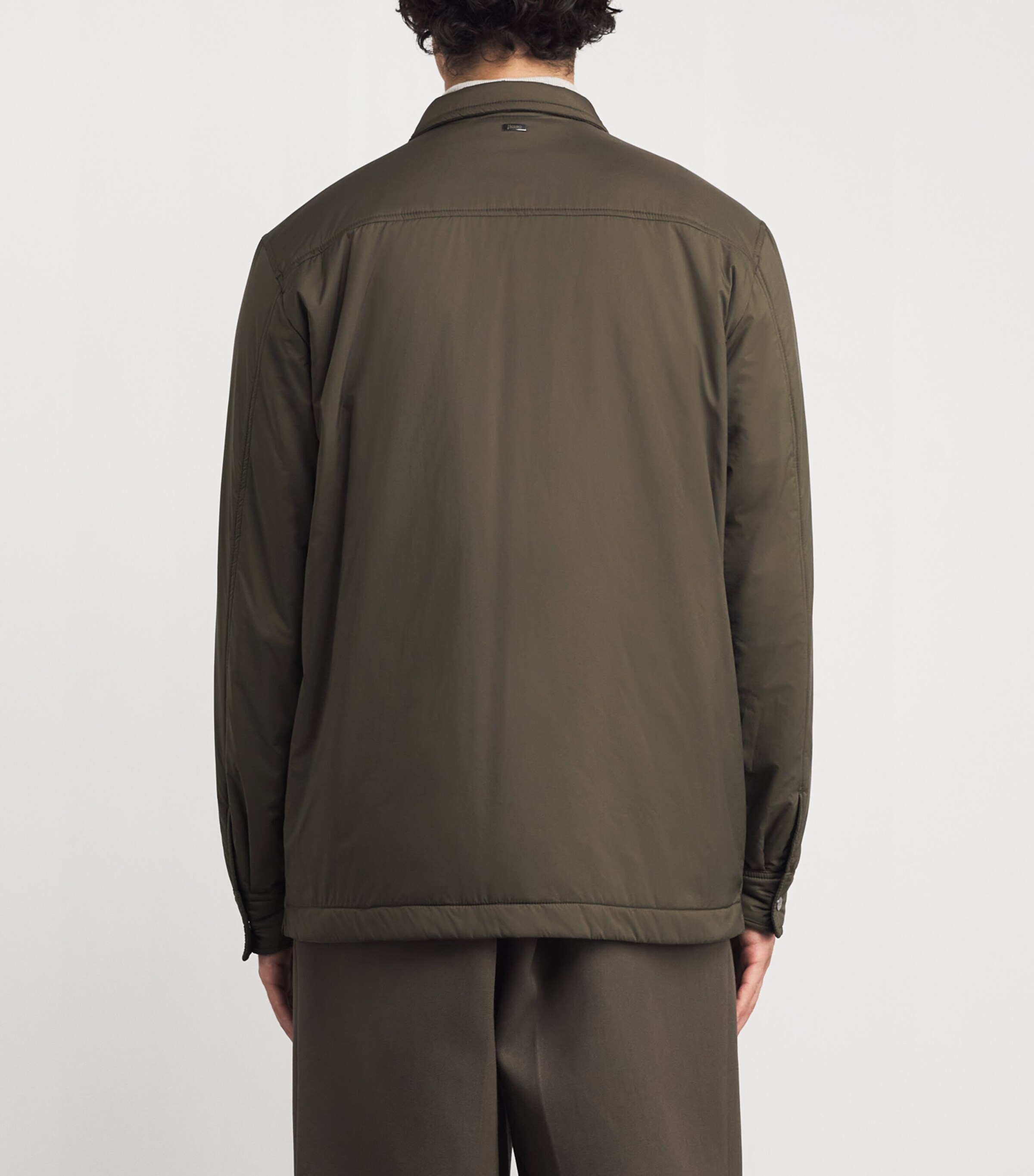 Water-Resistant Ecoage Bomber Jacket 7720 VERDE/ BEIGE Image 4