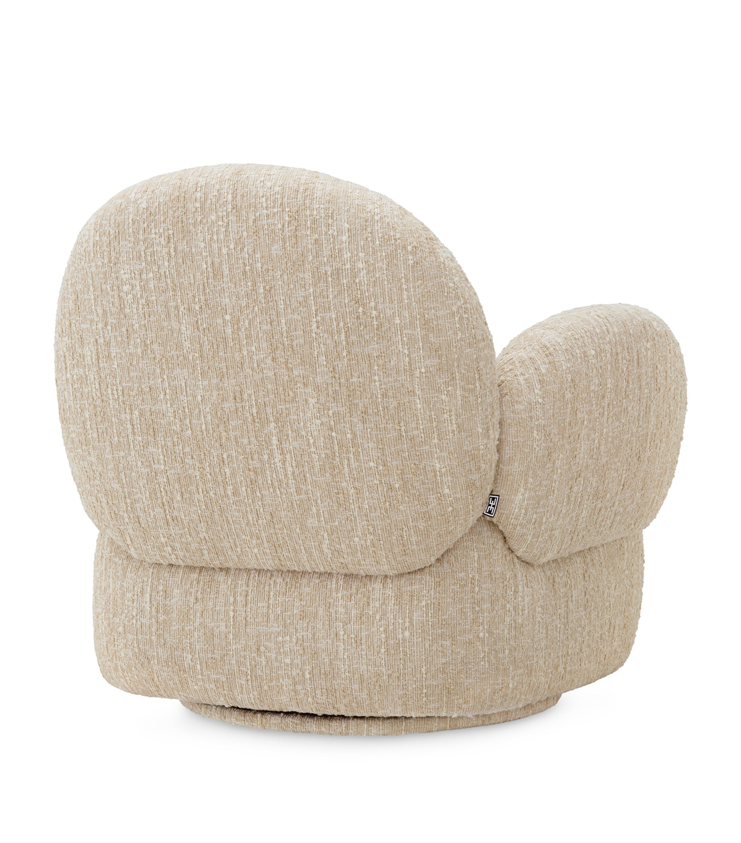 Eichholtz Bouclé Madrone Swivel Chair Cream Image 4