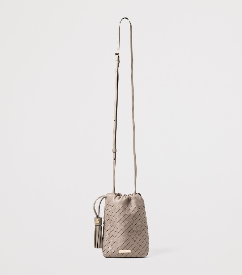 Leather Hudson Cross-Body Pouch Bag TAUPE Image 2