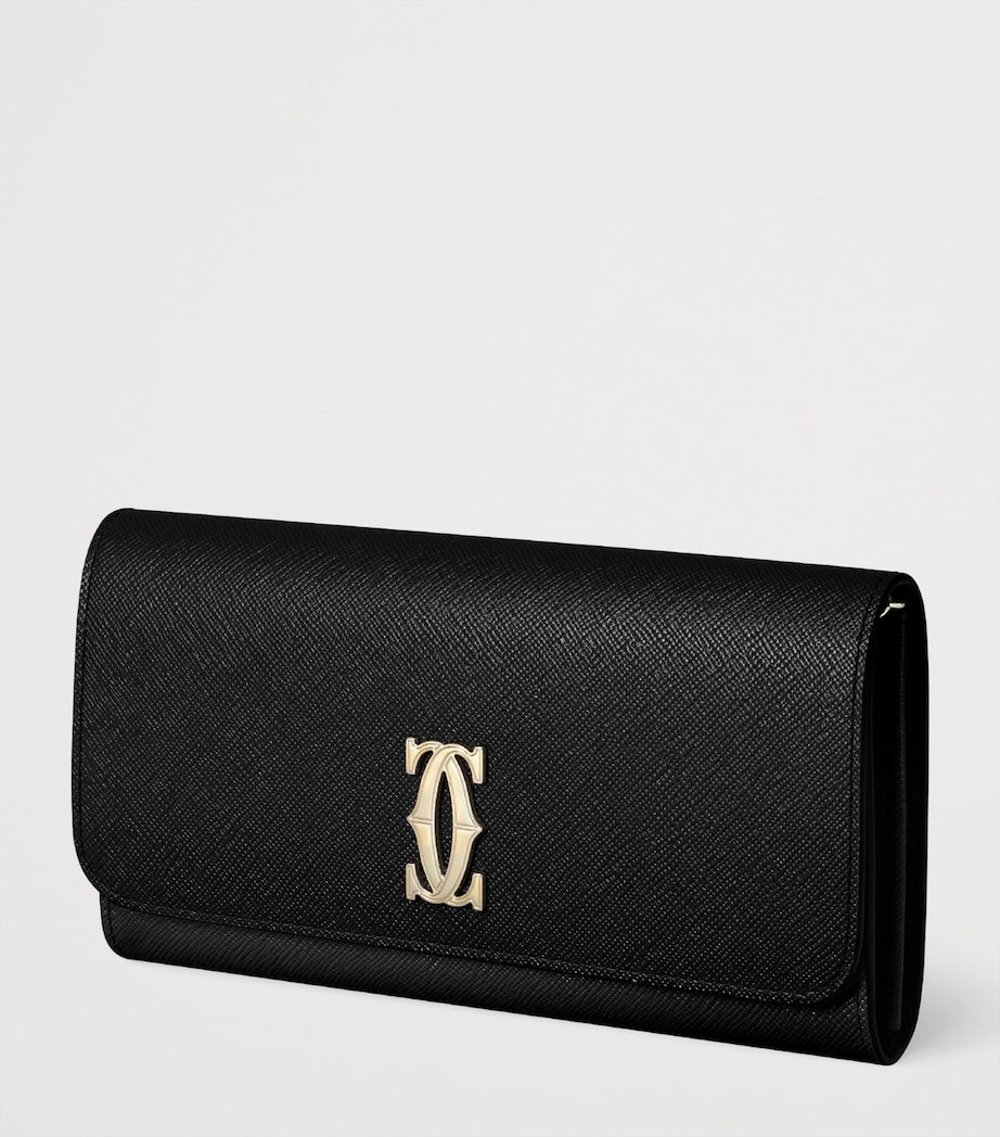 Cartier Leather C de Cartier Chain Wallet Black Image 2