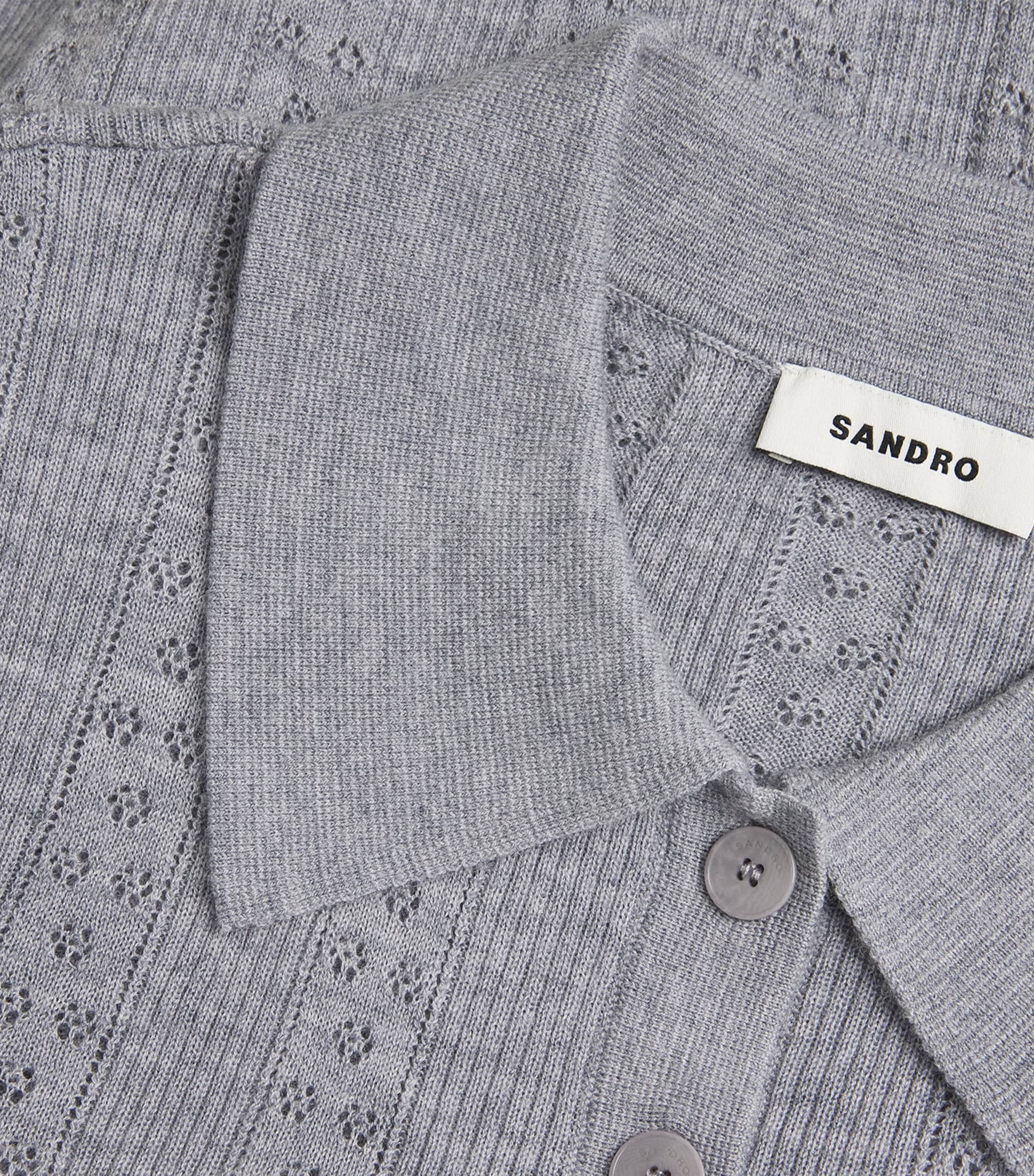 Wool Polo Sweater GREY Image 5