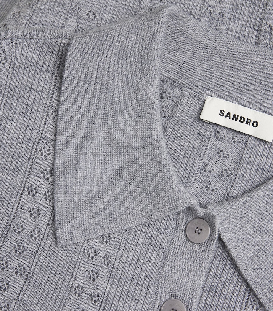 Wool Polo Sweater GREY Image 5