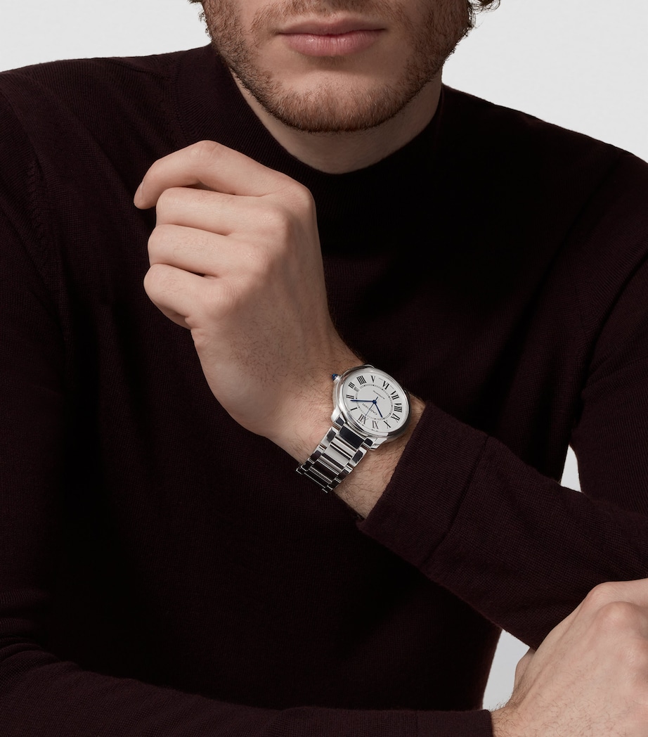 Stainless Steel Ronde Must de Cartier Watch 40.6mm SILVER Image 2