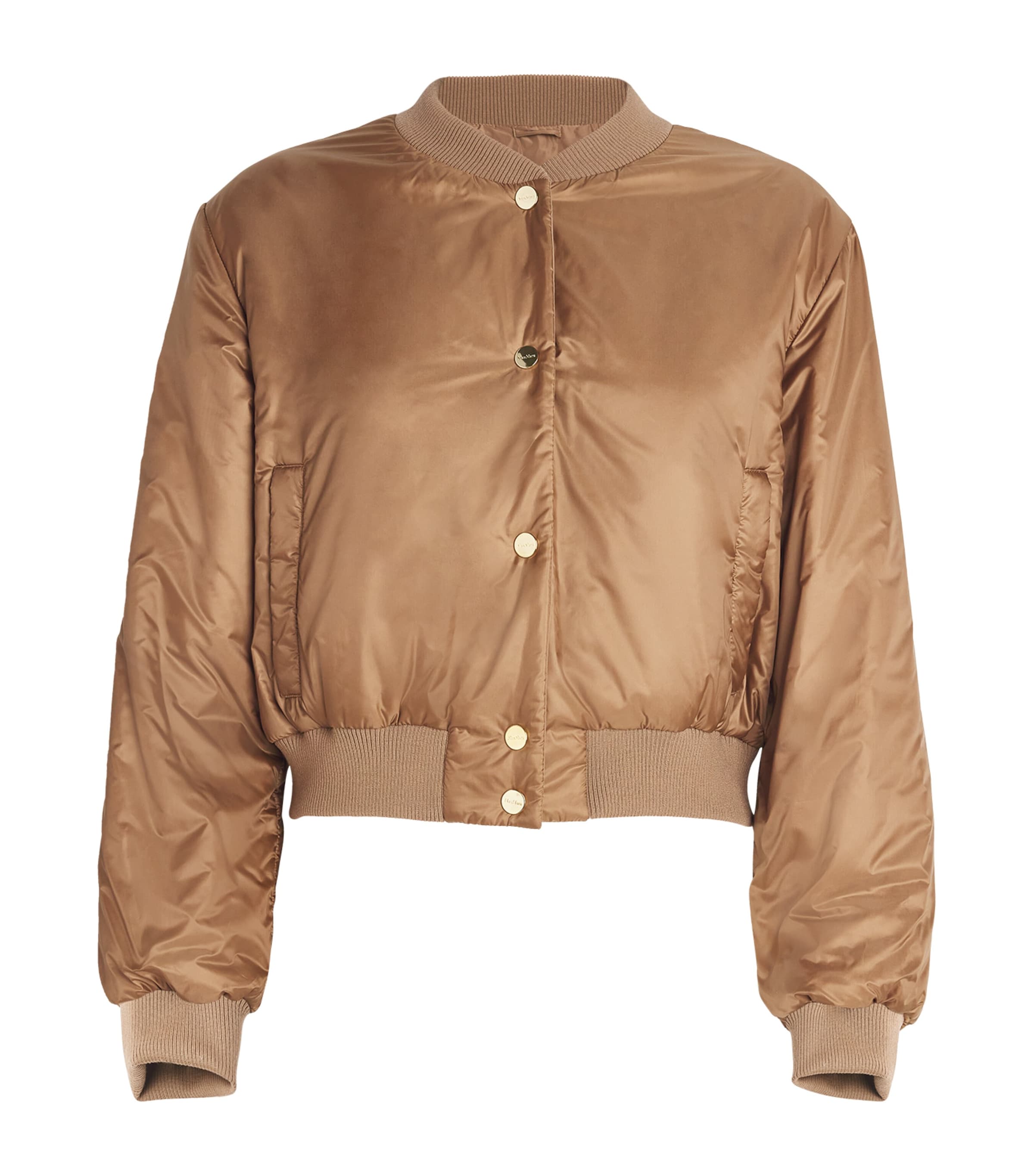 Shop Max Mara Reversible Bomber Jacket In Beige