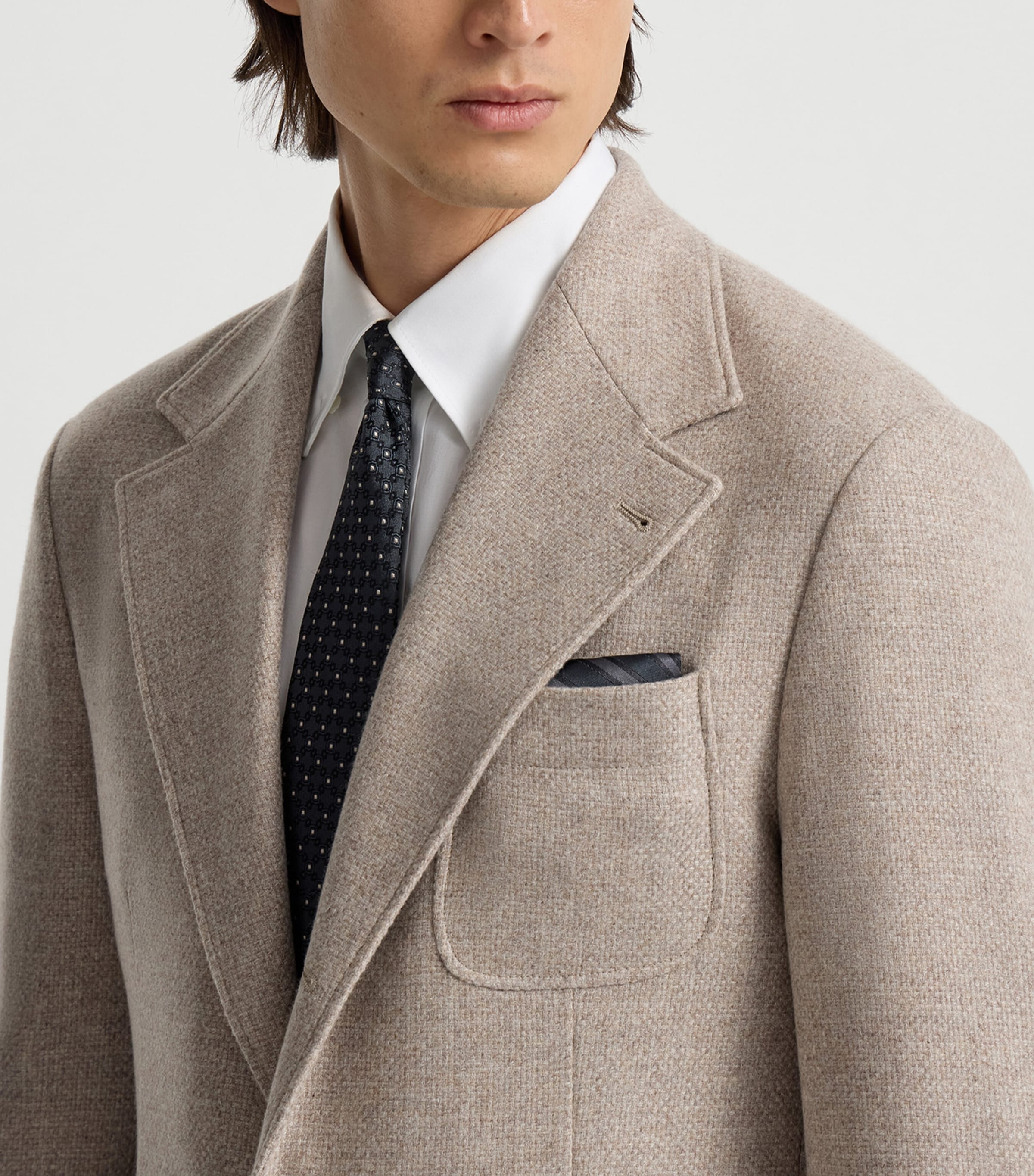 Brunello Cucinelli Silk Stripe Pocket Square Image 2
