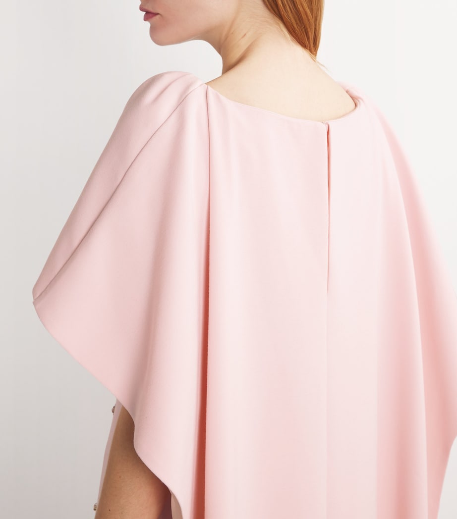 Crystal-Embellished Emory Cape Gown MAUVE Image 6