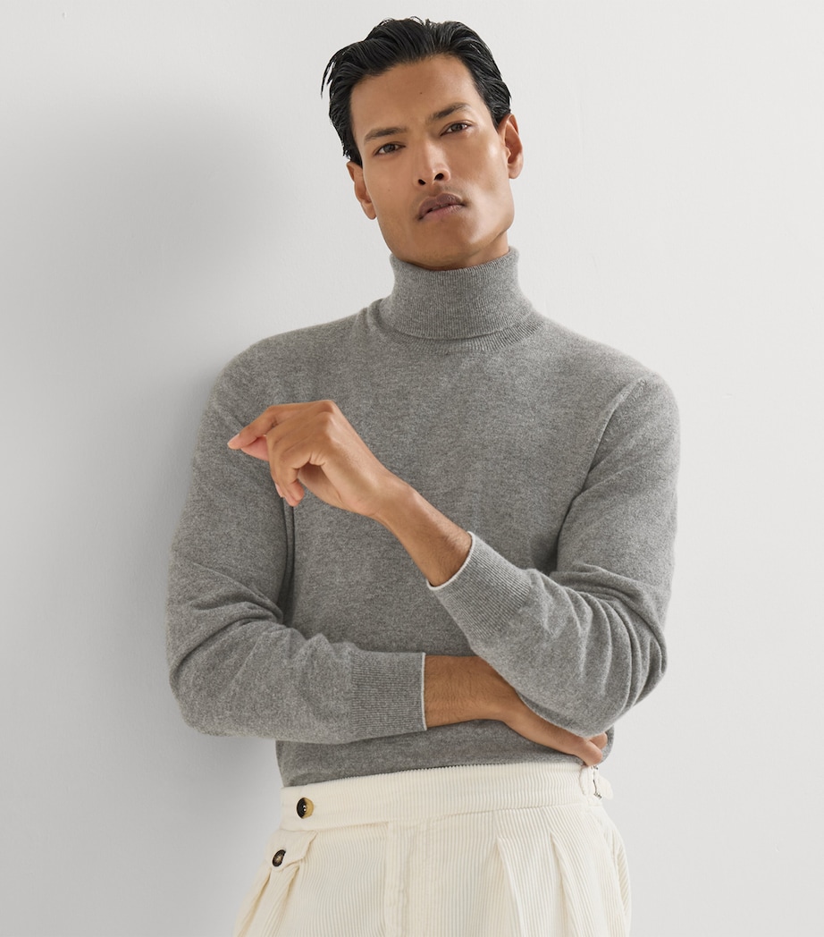 Brunello Cucinelli Mens Cashmere Rollneck Sweater Image 4