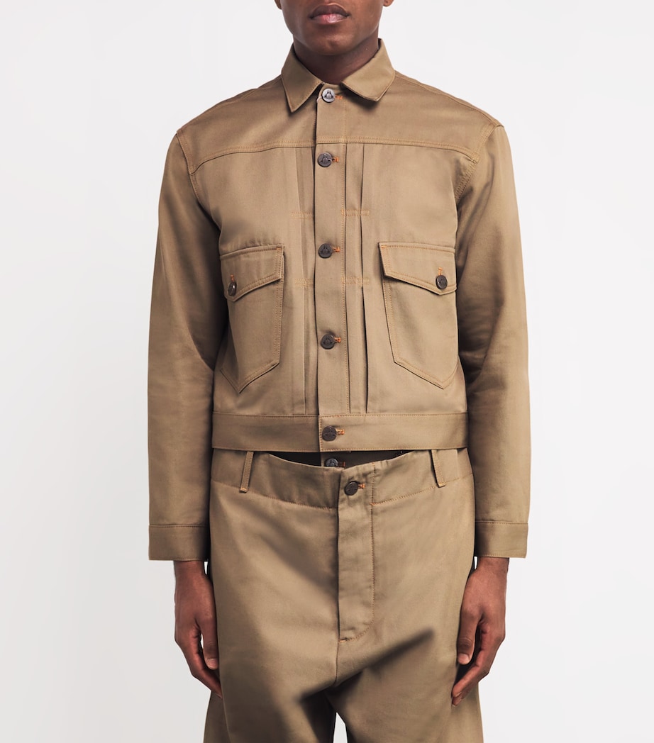 Cropped Marlene Denim Jacket C404-CAMEL Image 3