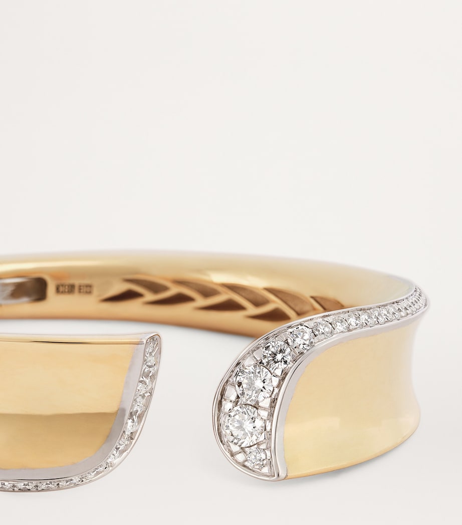 Yellow Gold and Diamond Margareta Bangle YELLOW GOLD Image 4