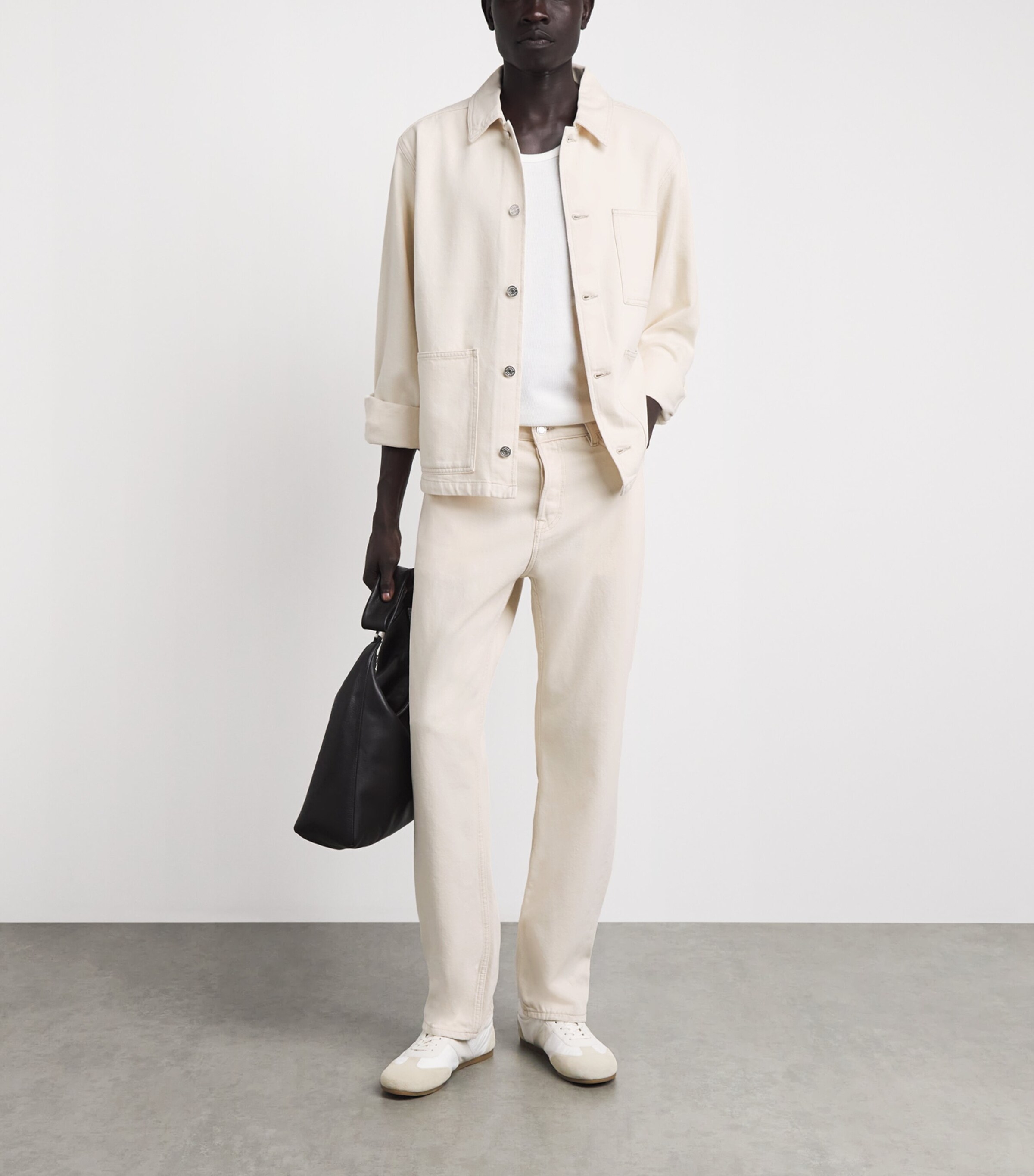 Samsøe Samsøe Mens Organic Cotton Sachore Overshirt Soft Natural Image 2