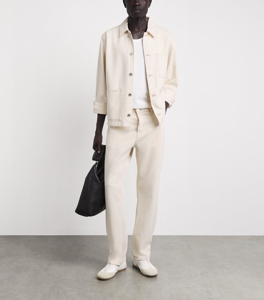 Samsøe Samsøe Mens Organic Cotton Sachore Overshirt Soft Natural Image 2