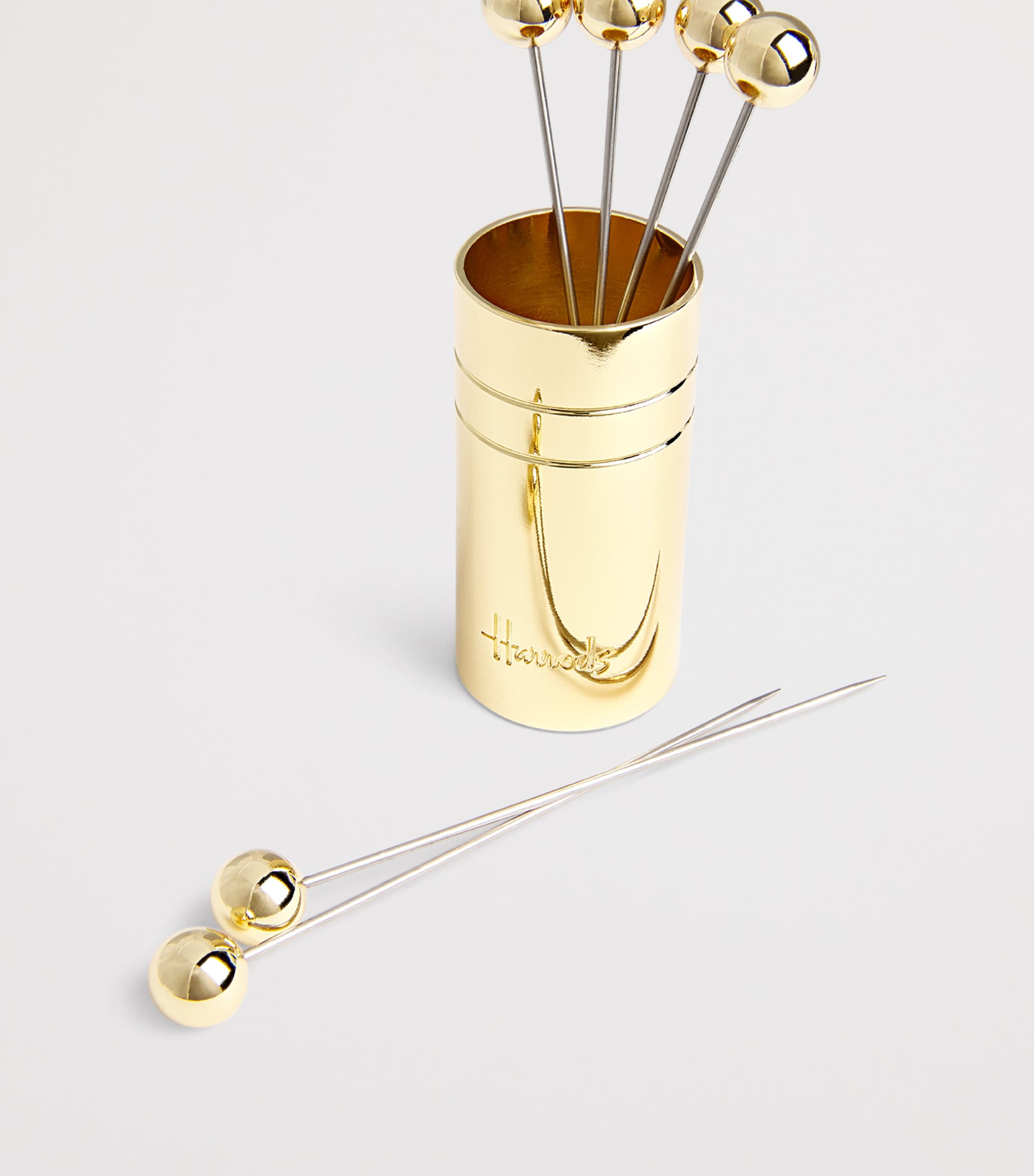 Stainless Steel Olive Picks (Set of 6) GOLD Image 2