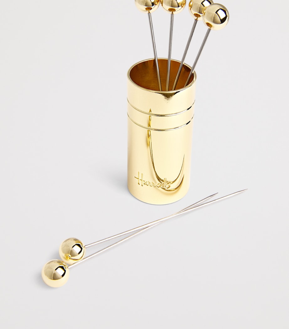 Stainless Steel Olive Picks (Set of 6) GOLD Image 2