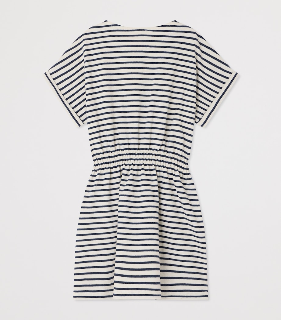 Bonpoint Cotton Stripe Dress (10-14 Years) Indigo Image 2