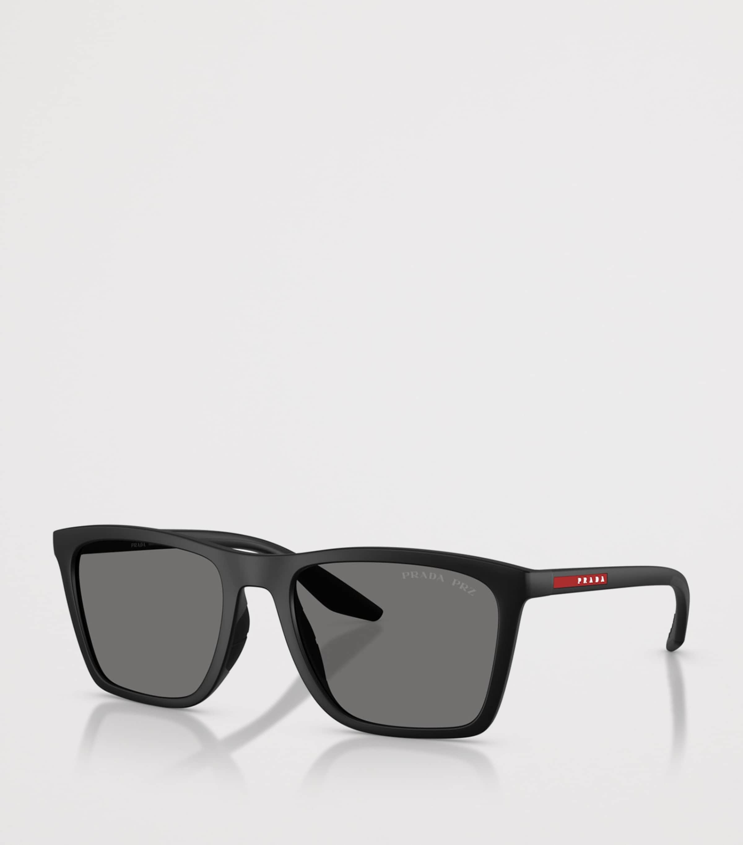 Prada Linea Rossa Injected PR B08S Square Sunglasses Black Image 2