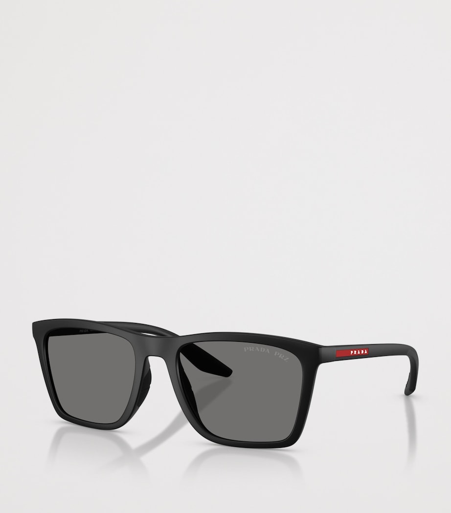 Prada Linea Rossa Injected PR B08S Square Sunglasses Black Image 2