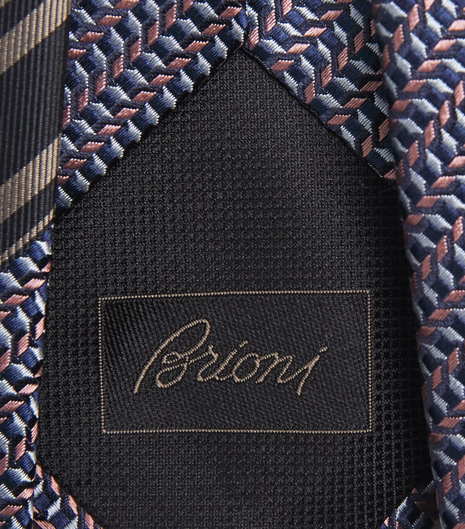 Silk Geometric-Jacquard Tie 4057 Image 3