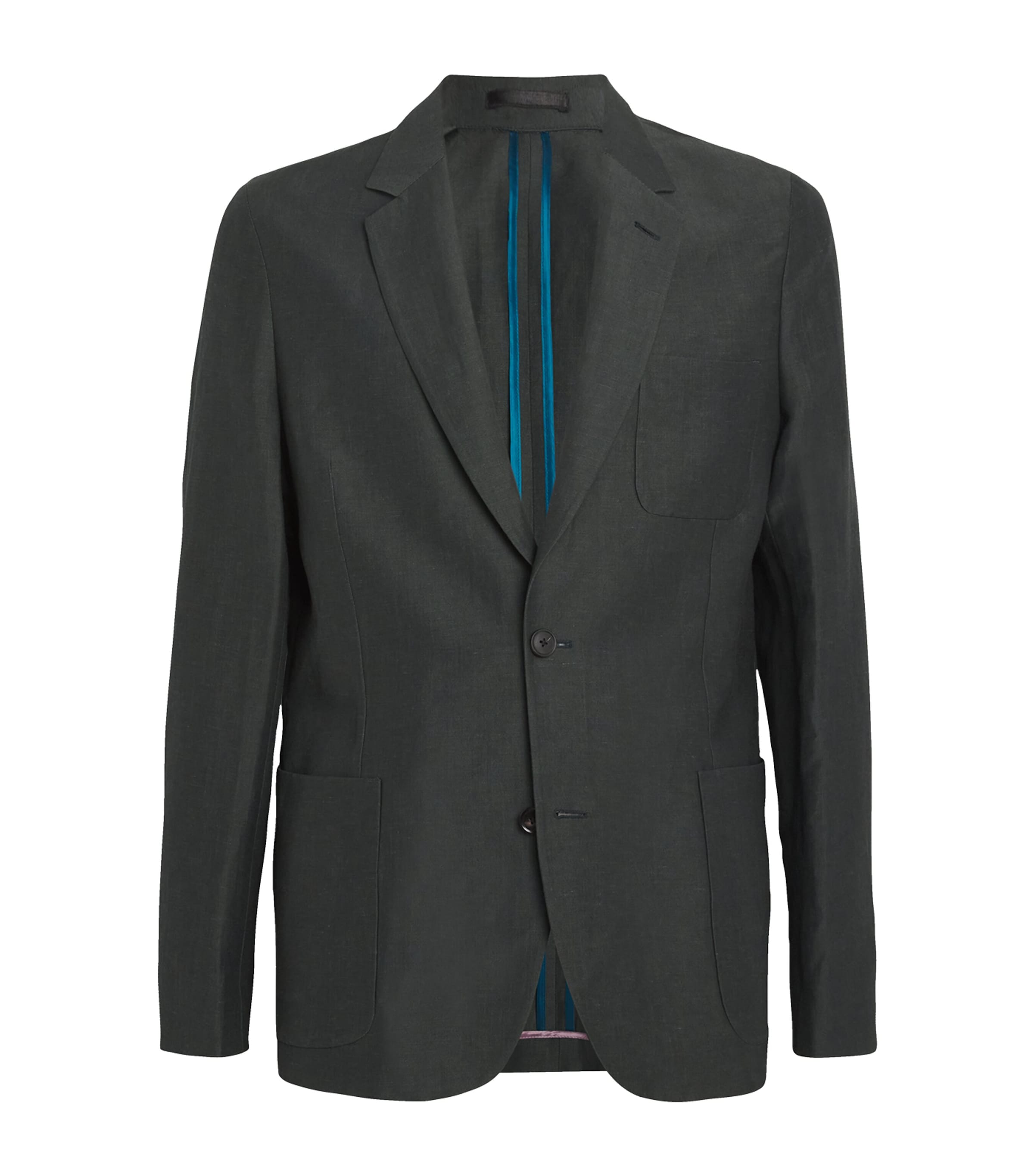 Paul Smith Wool-linen Blazer In Green