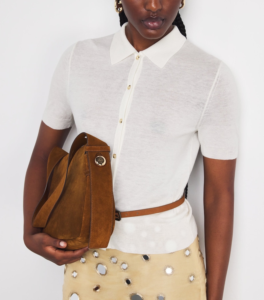 Suede Romy Shoulder Bag CARAMEL Image 2