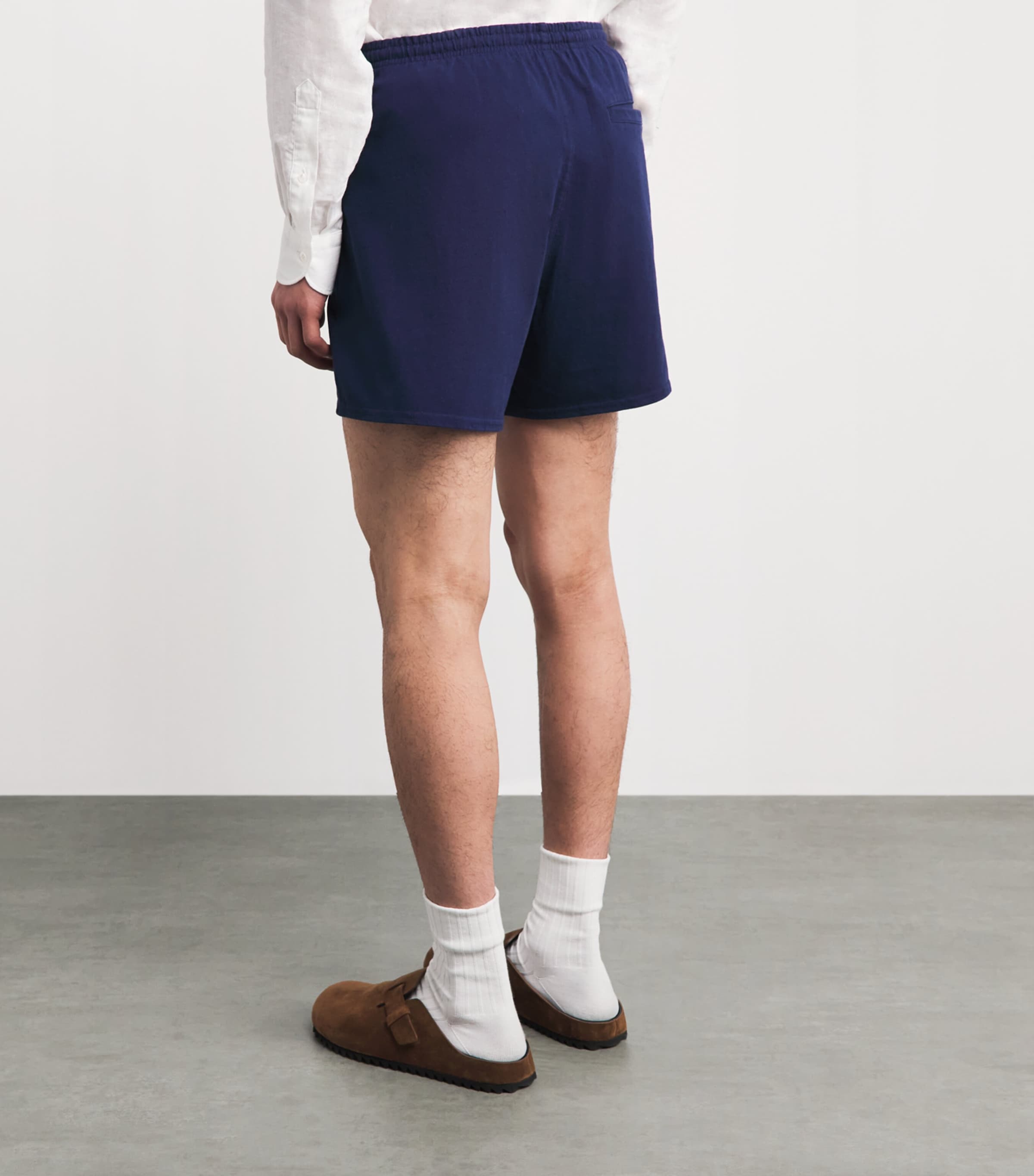 Polo Ralph Lauren Mens Cotton Drawstring Logo Shorts Newport Navy Image 5