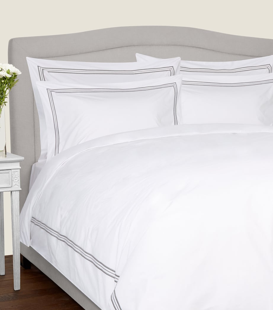 Triplo Super King Flat Sheet Set (270cm x 320cm) BN51 WHITESLATE G Image 1