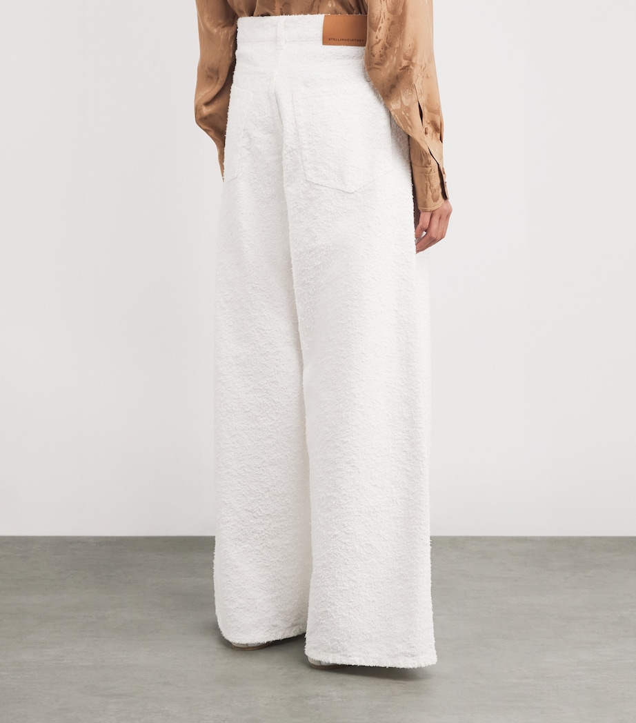 Bouclé Wide-Leg Jeans 9001 WHITE Image 4