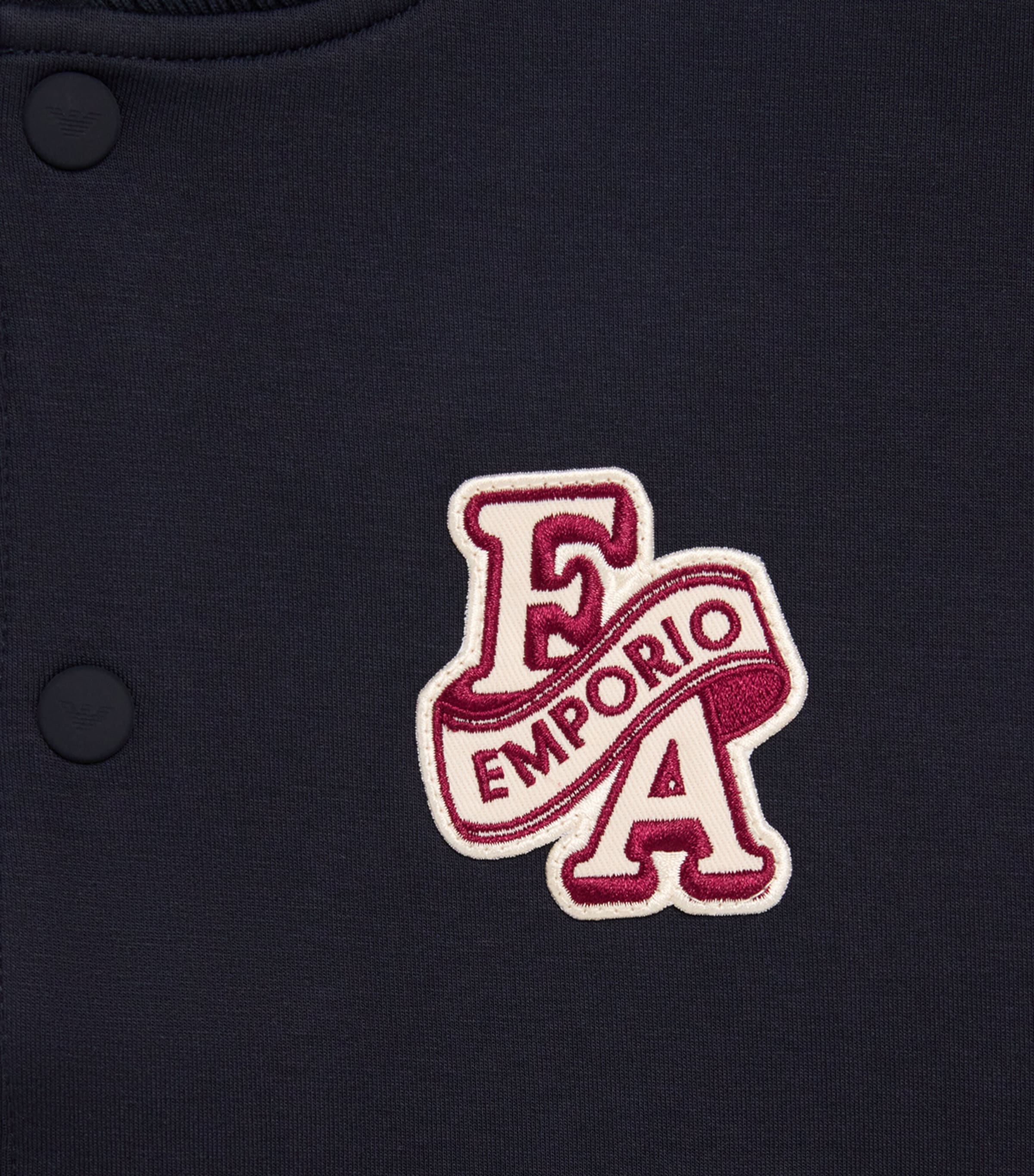 Emporio Armani Kids Logo Patch Varsity Jacket Wht S Image 3