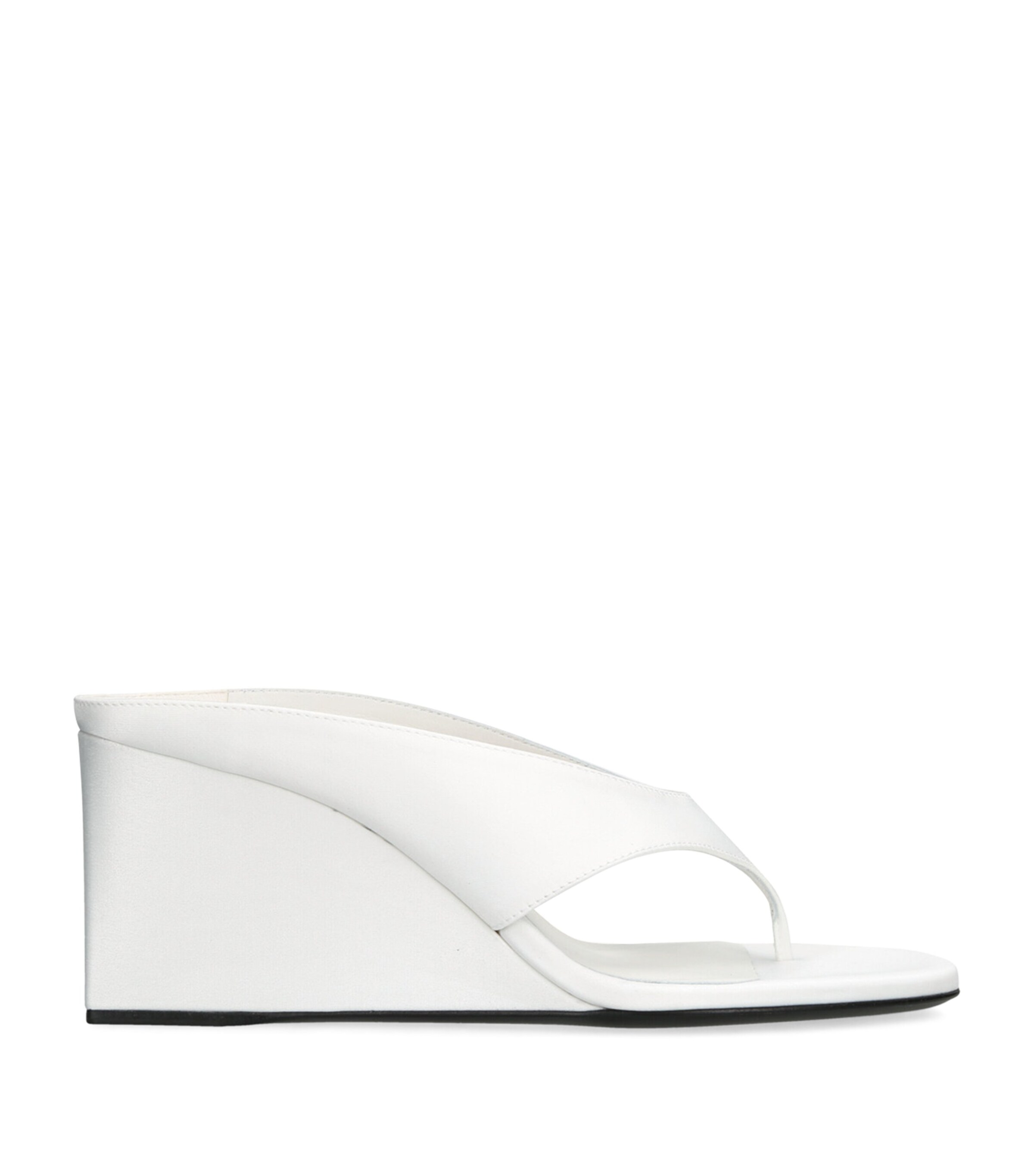 Leather Cube Thong Mules 75 WHITE Image 1