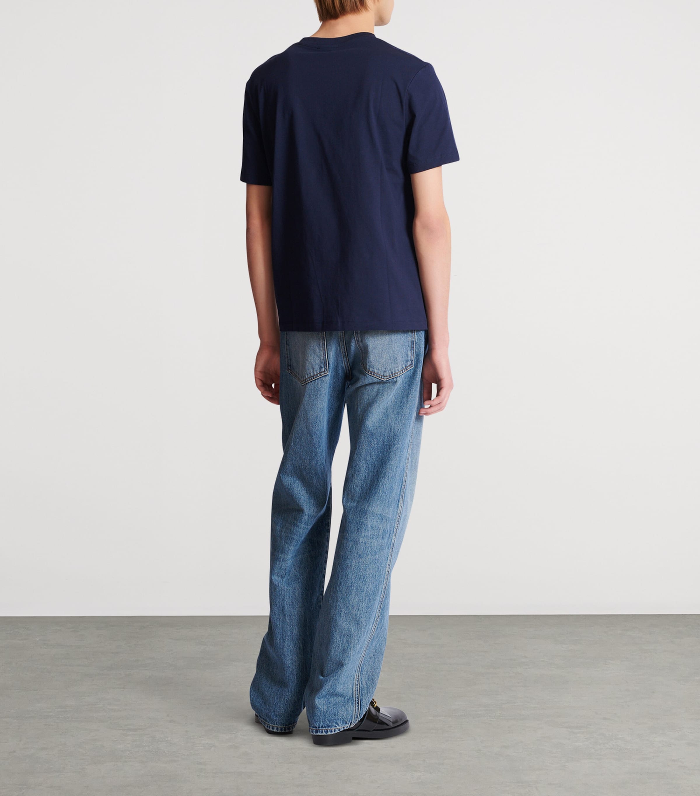 Logo Stamp T-Shirt SIV MARINE/BLANC Image 4