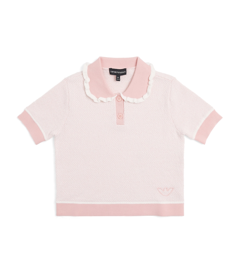 Knitted Polo Shirt (4-14 Years) PEACHSKIN Image 1