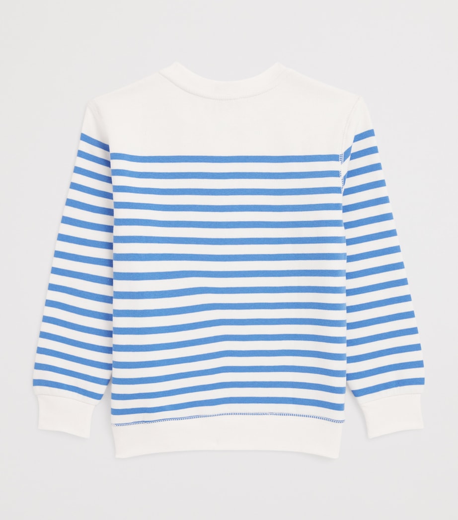 Cotton-Blend Stripe Polo Bear Sweatshirt (6-14 Years) MULTI Image 2