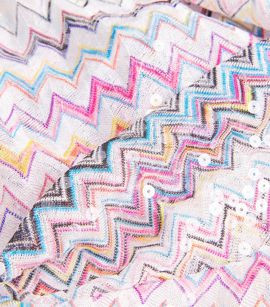Zigzag Plunge Mini Dress SM9QG MULTICOLOR Image 5