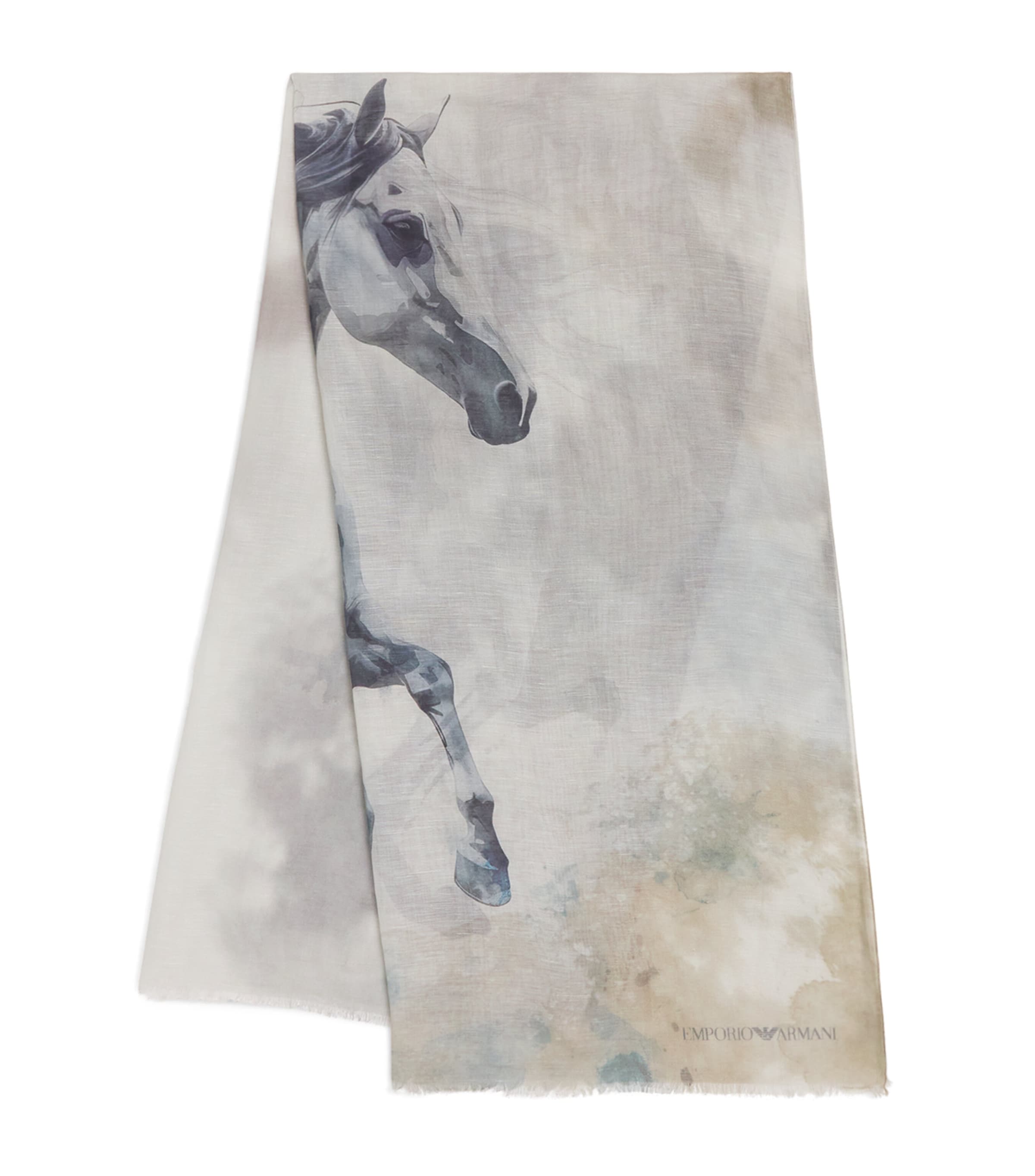Emporio Armani Horse Print Scarf
