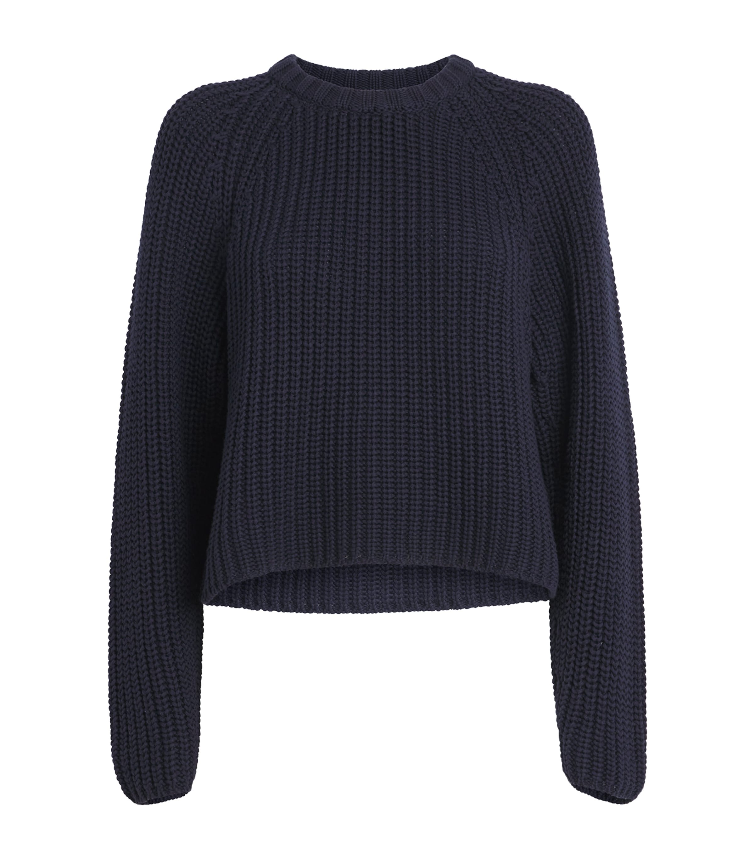 ME+EM Womens Organic Cotton Weekend Sweater Navy Image 1