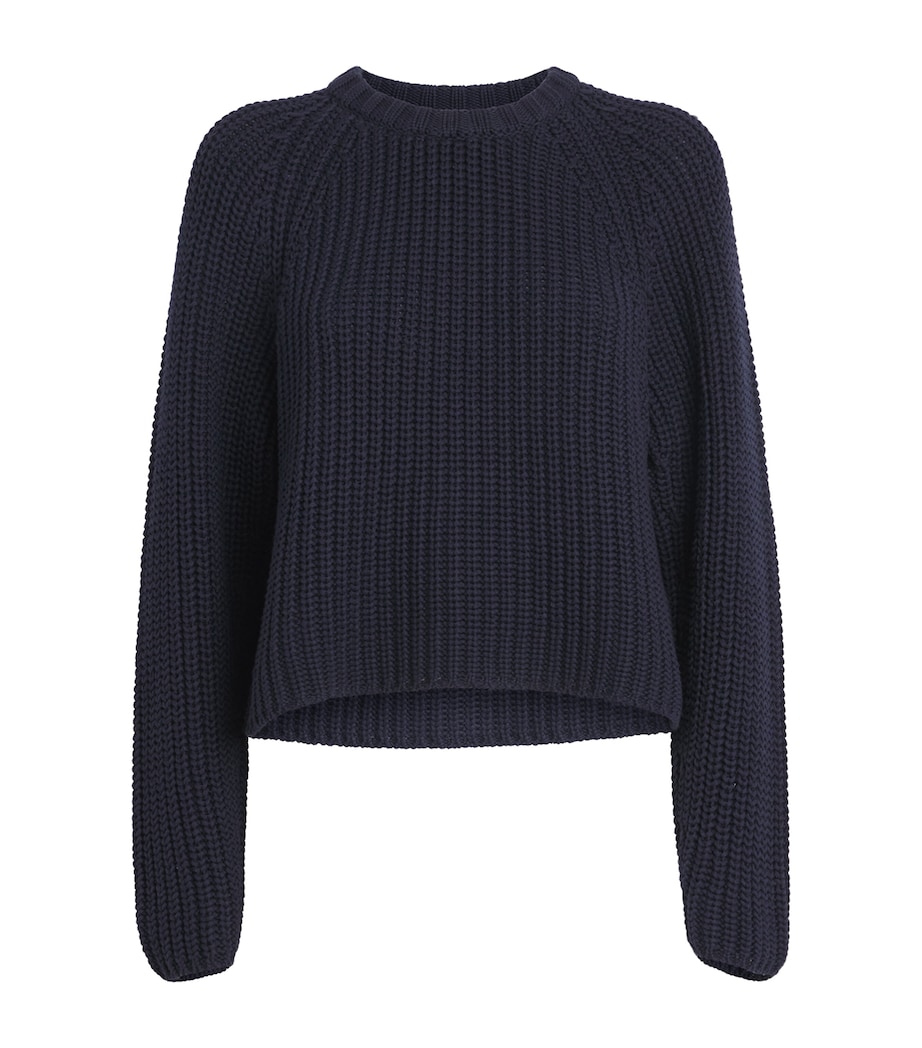 ME+EM Womens Organic Cotton Weekend Sweater Navy Image 1
