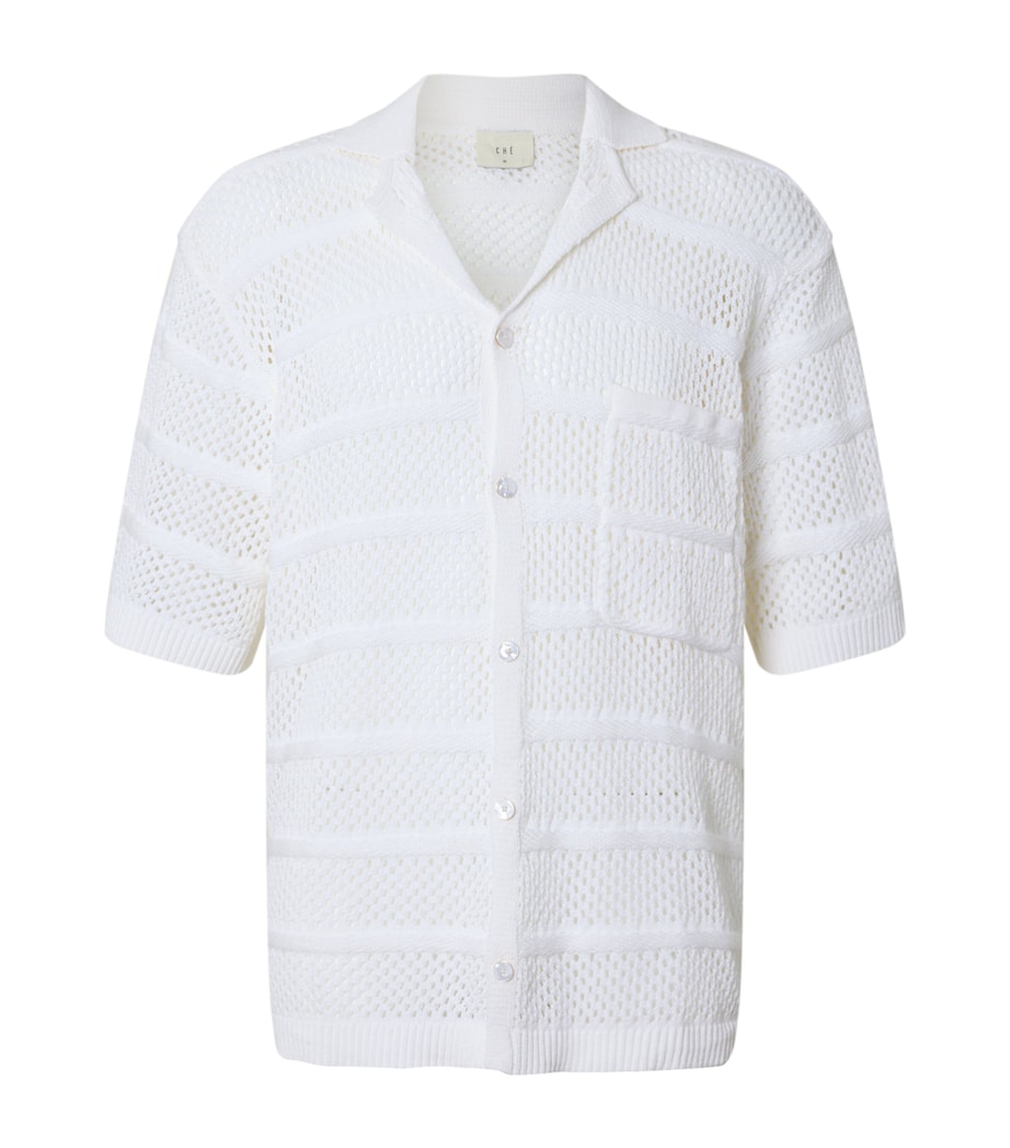Cotton Perforated Desiderio Shirt IVORY Image 1