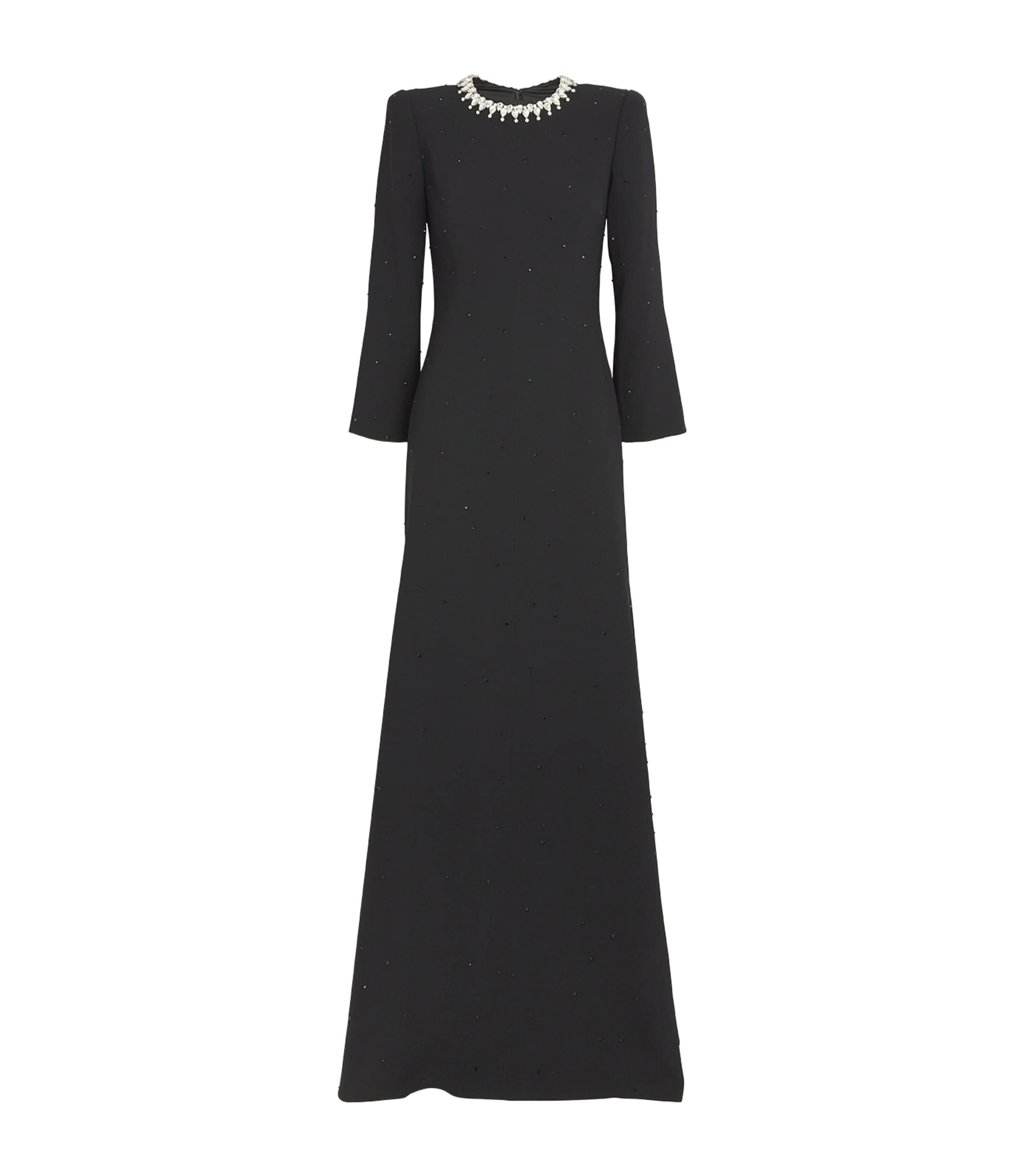 Shop Jenny Packham Embellished Mars Gown In Black