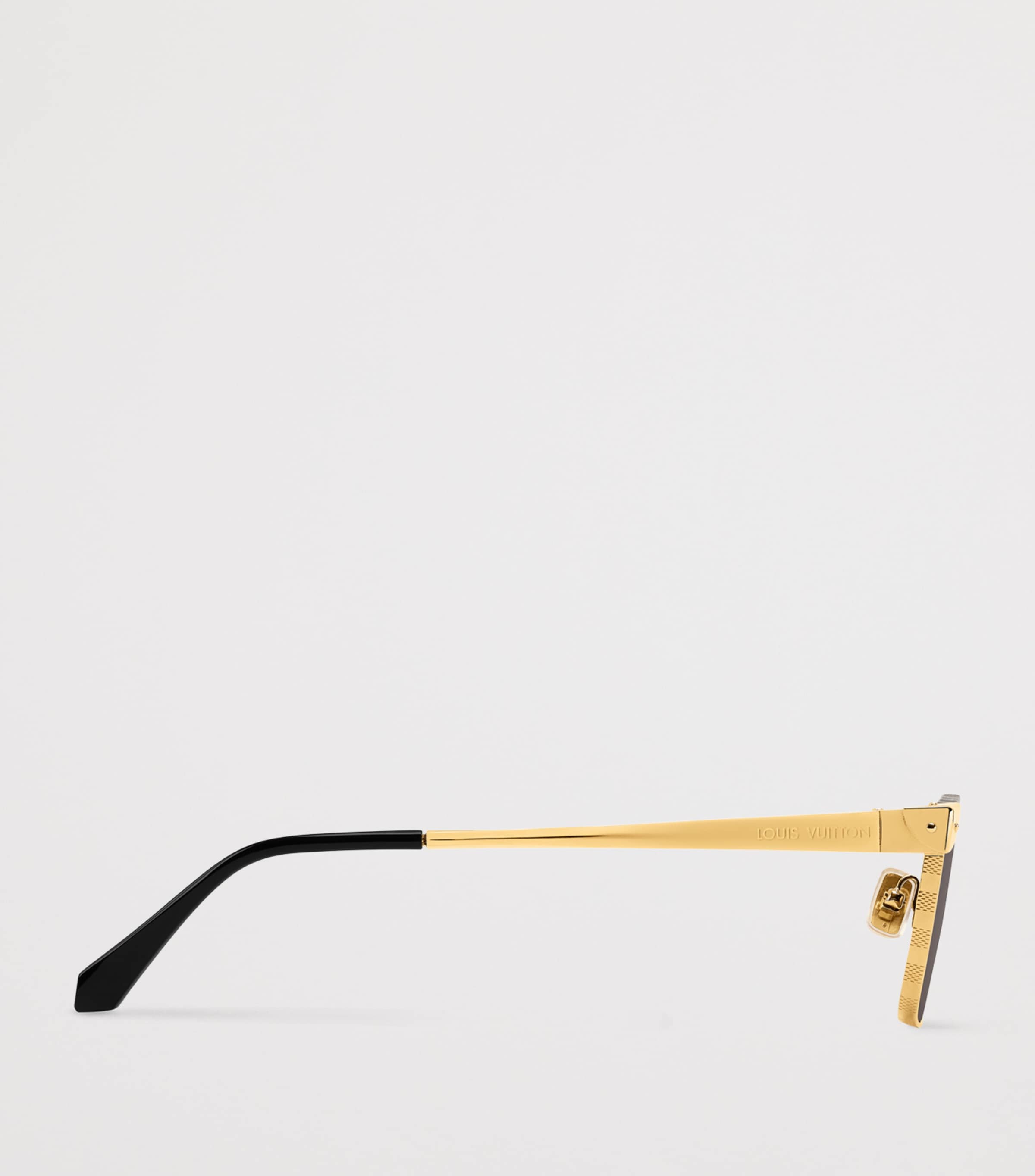 LOUIS VUITTON Metal Square Heritage Sunglasses Black Image 3