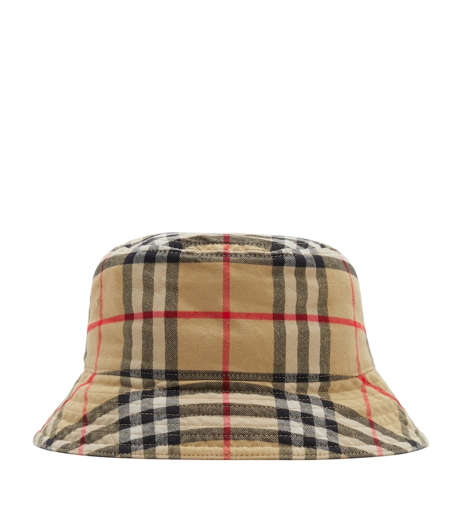 Burberry Beige Cotton Check Bucket Hat Harrods BA