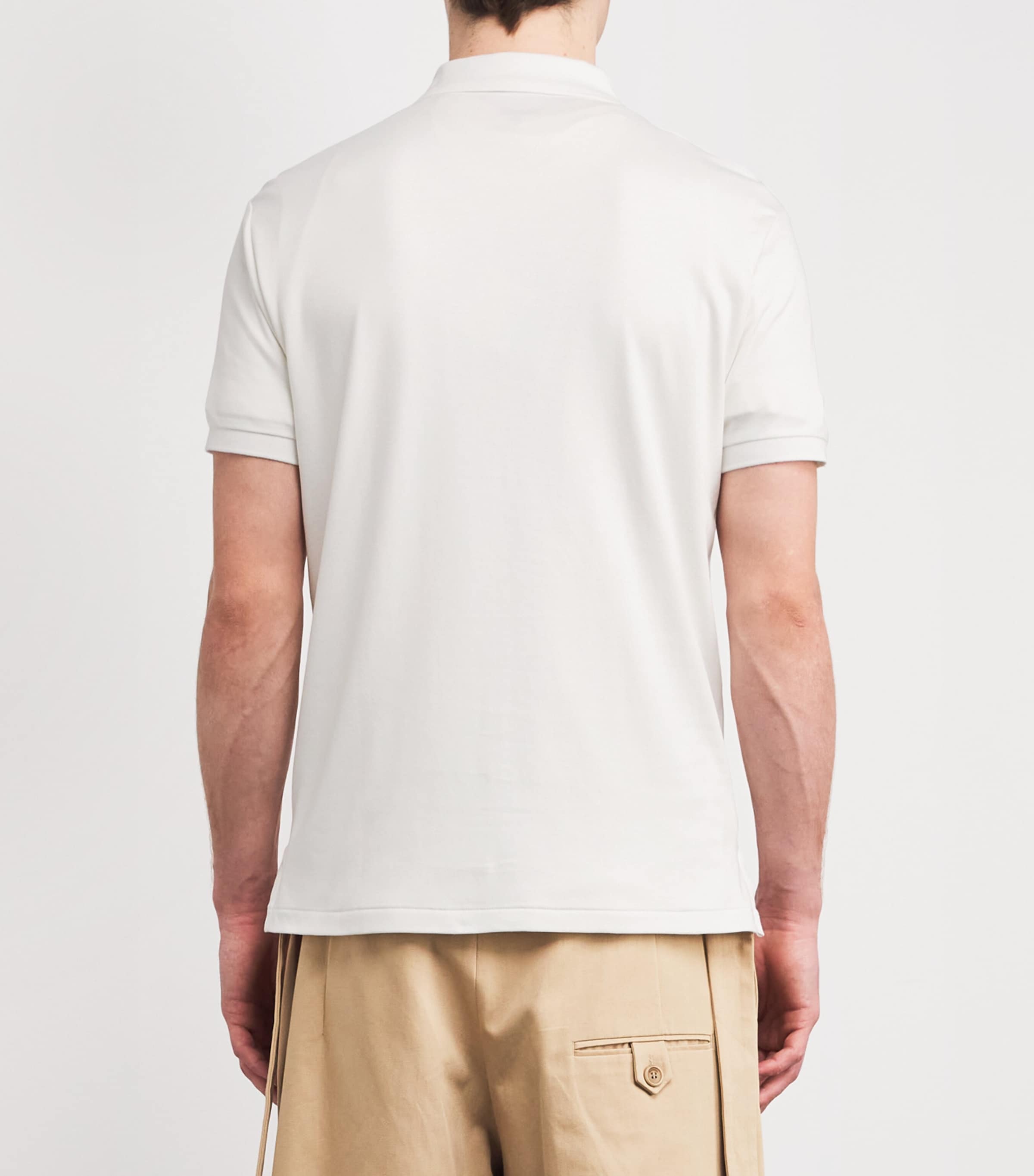 Cotton Custom-Fit Polo Shirt WHITE Image 4