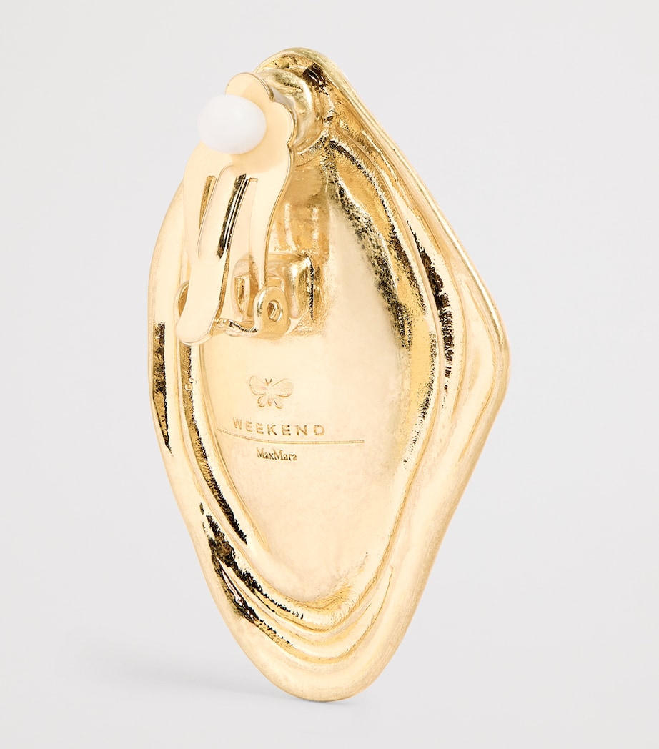 Faux Pearl And Crystal Earrings GOLD Image 4