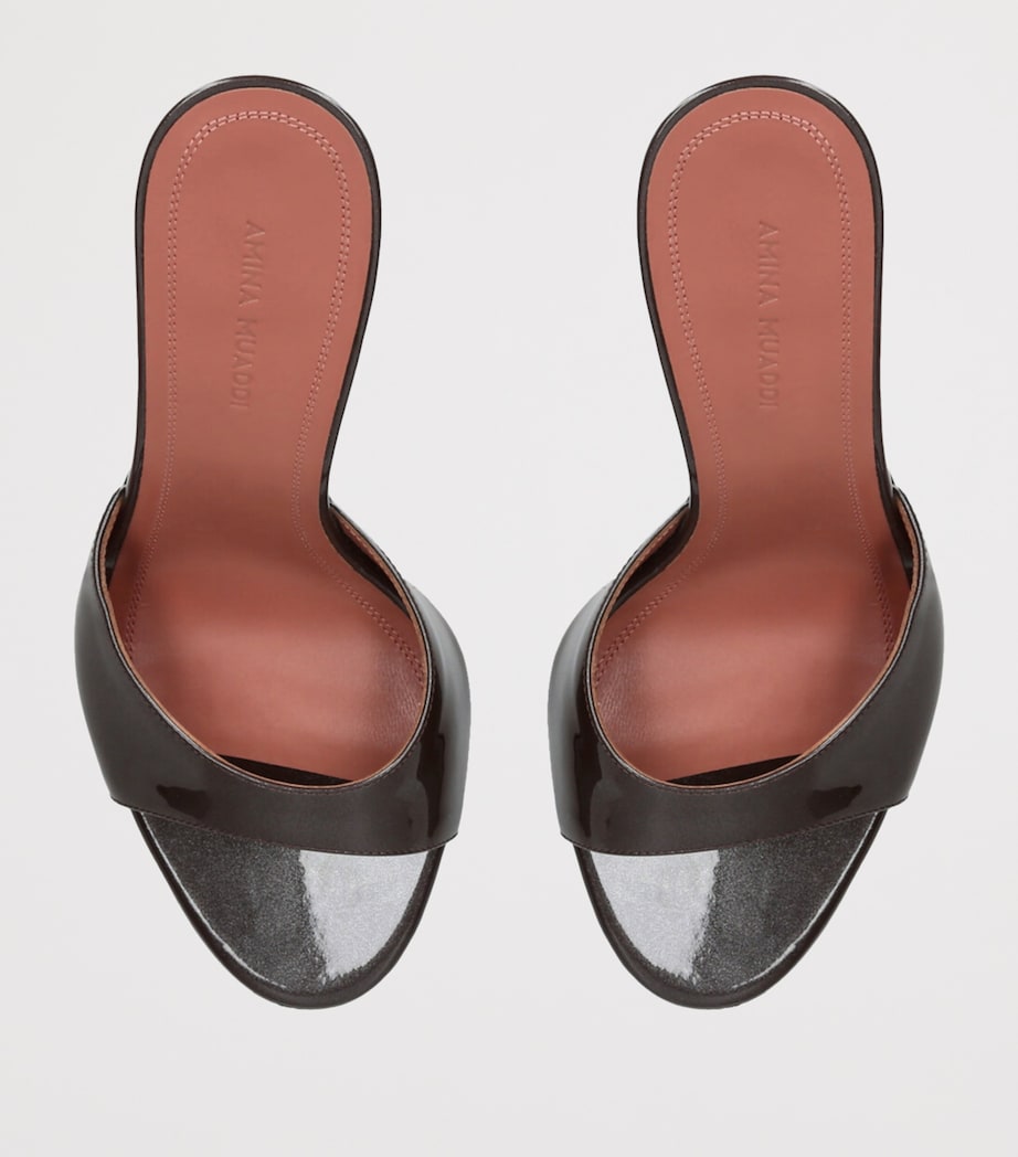 Patent Leather Elodie Heeled Mules 105 BROWN Image 4