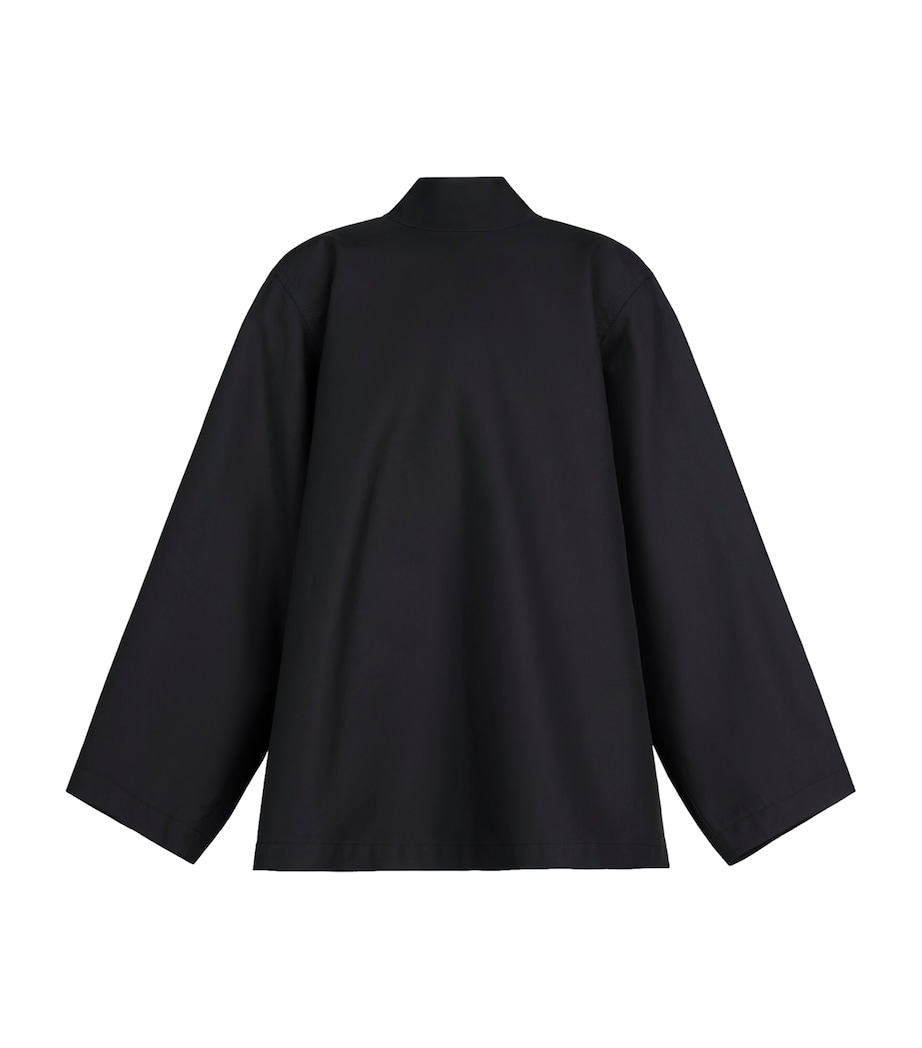 Alaïa Womens Cotton Poplin Reverse Jacket Noir Alaia Image 4