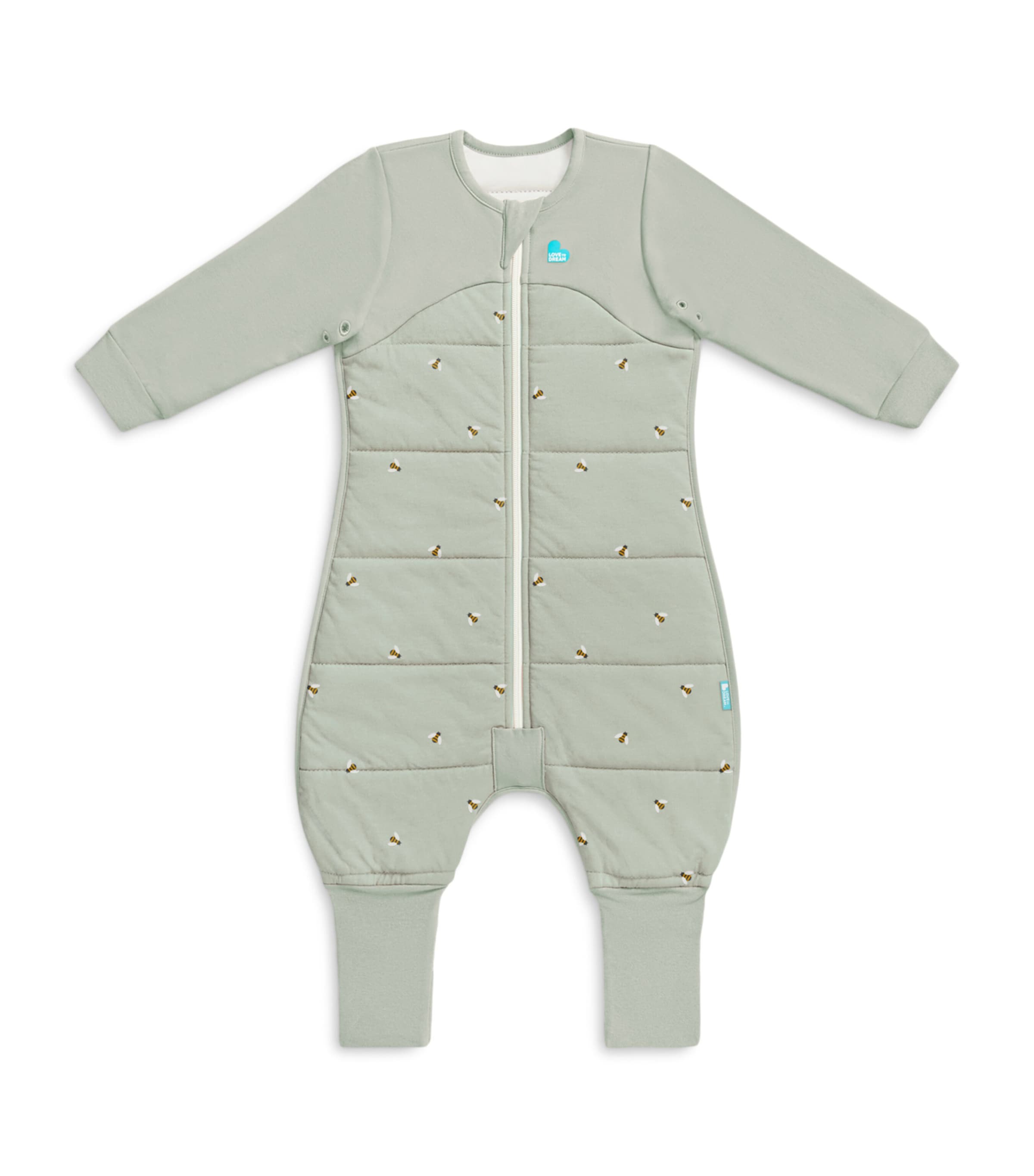 Love to Dream 2.5 Tog Stretch-Cotton Bee Playsuit (12-24 Months) Olive Image 1