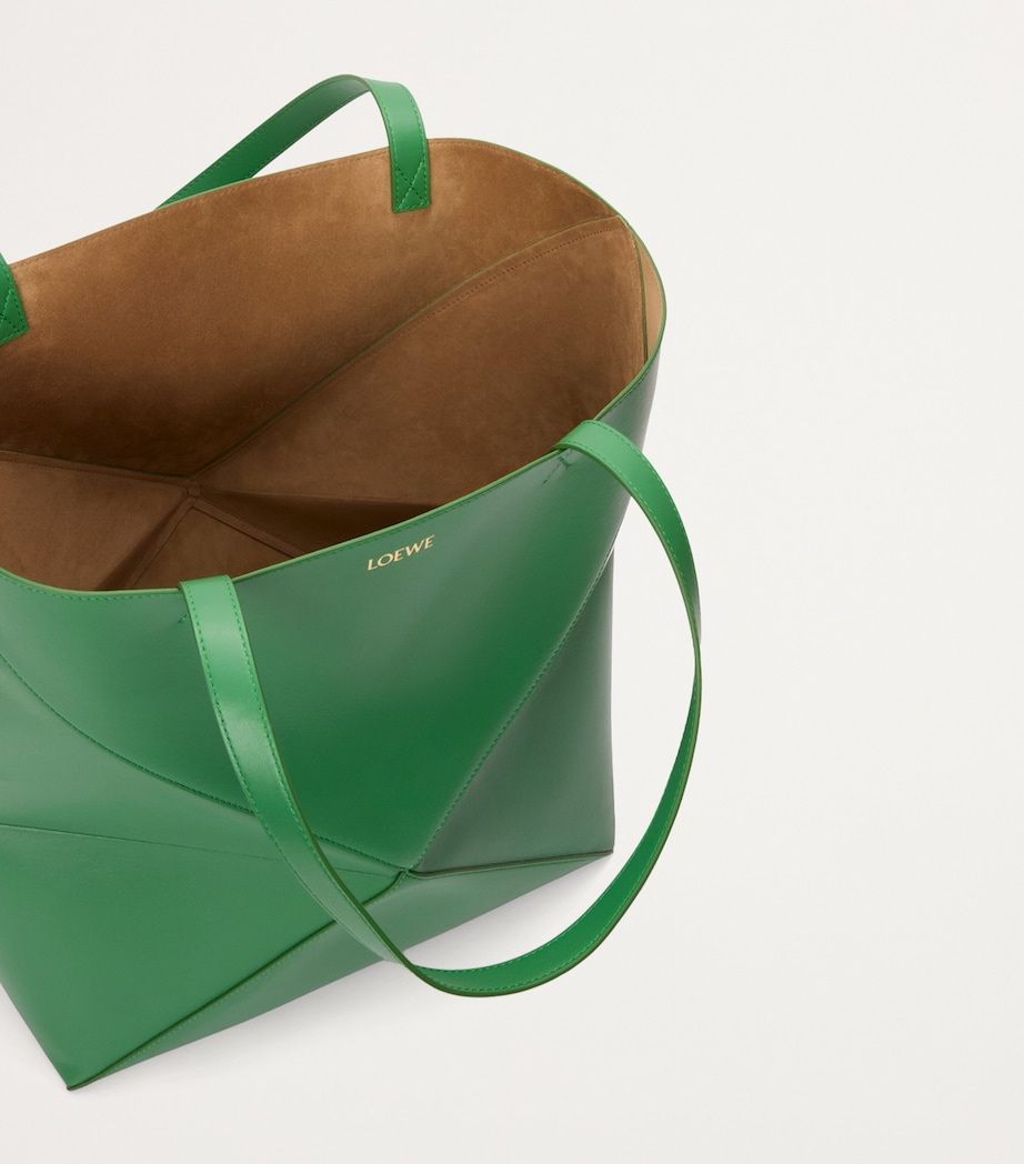 LOEWE Extra Large Leather Puzzle Fold Tote Bag Tropical Green Image 7