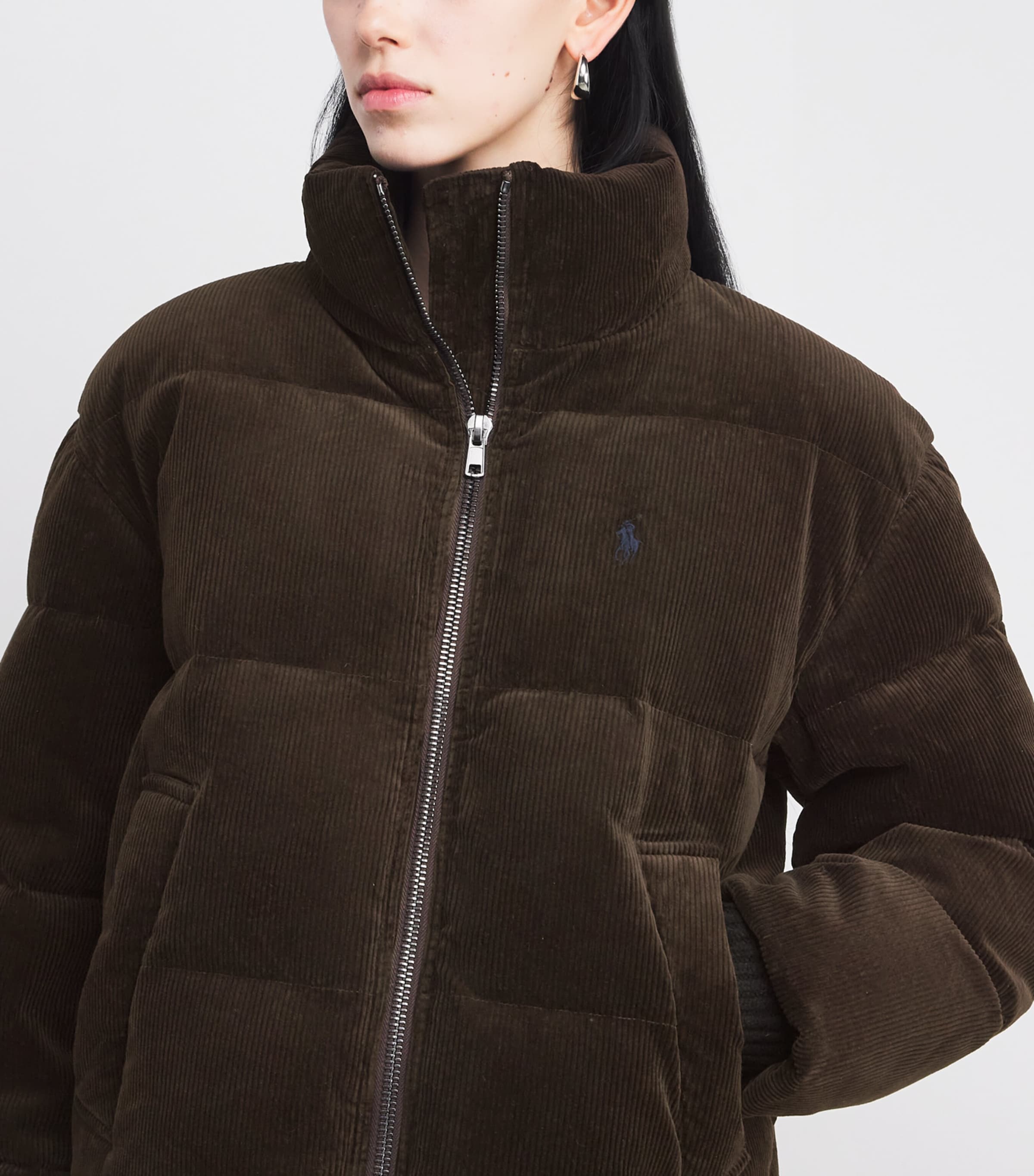 Stretch-Cotton Corduroy Puffer Jacket DARK BEECH Image 6