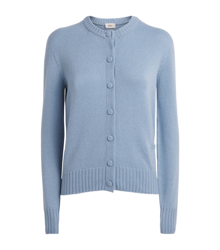 Agnona Womens Cashmere Lipstick Cardigan Bl Drk Pwdr Image 1