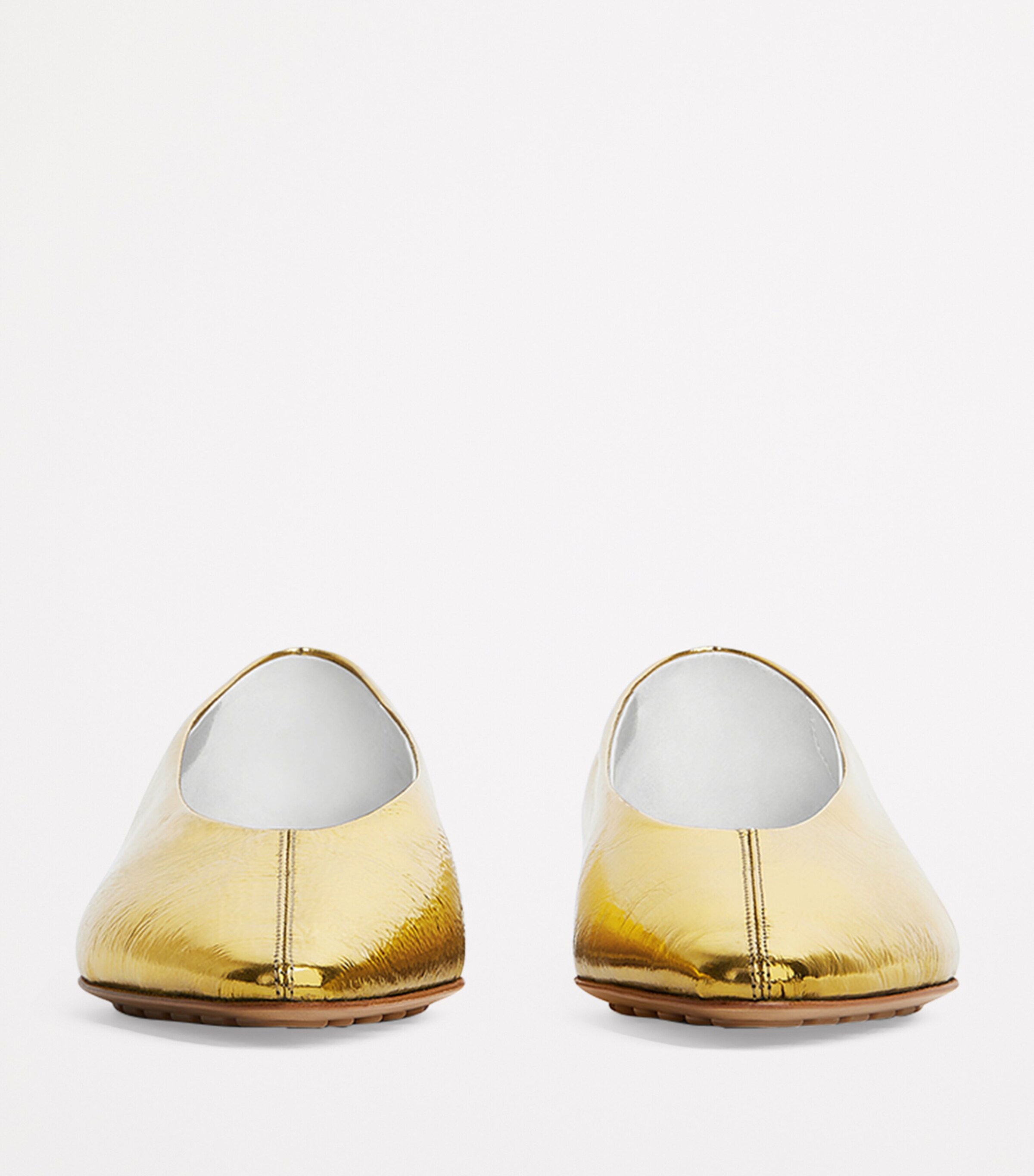Bottega Veneta Reflective Goatskin Sofia Ballet Flats Image 6